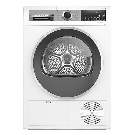 Bosch WPG23100ES Serie 6, Secadora de Condensación, 8 kg, Sensitive Drying System, Secado óptimo AutoDry, Filtro de fácil limpieza, Programa Secado Rápido 40 min, Blanco y grafito