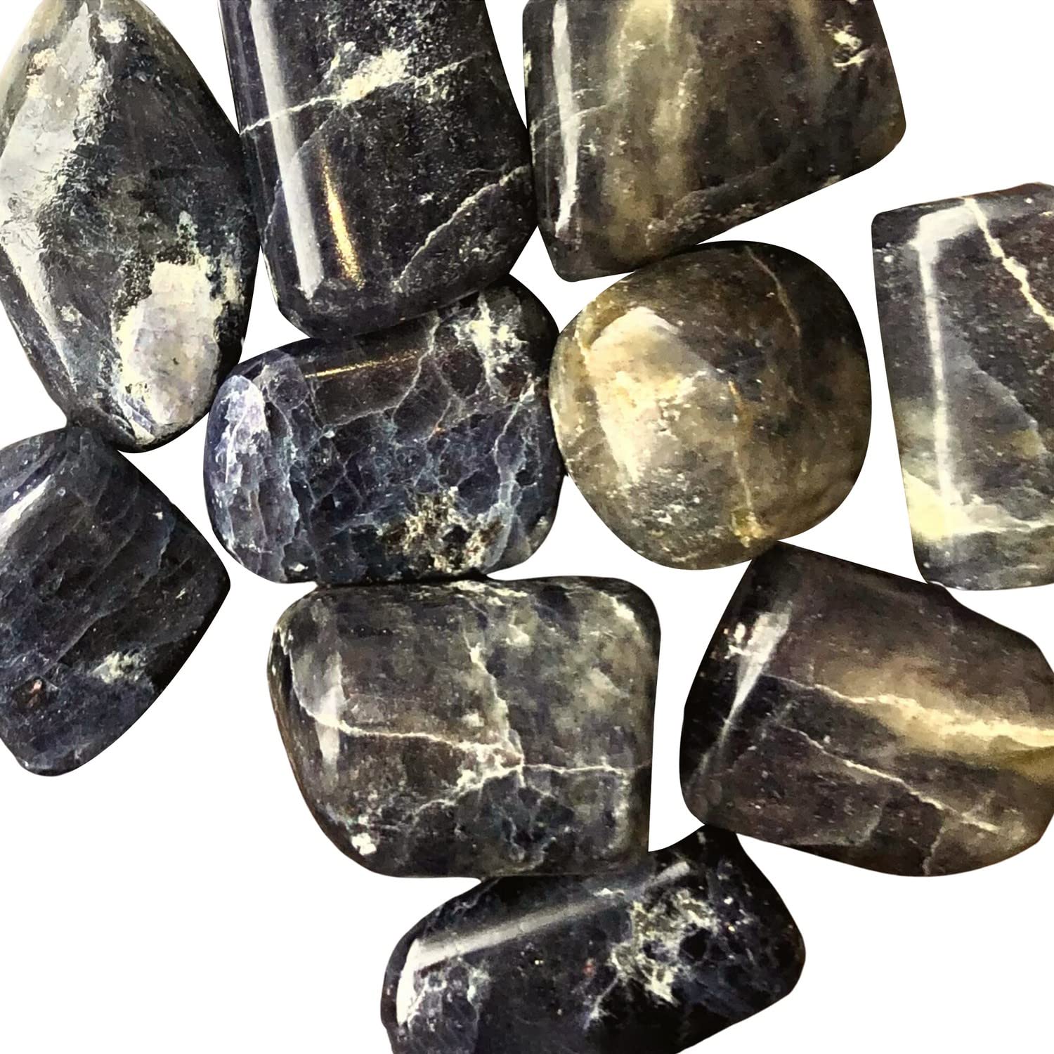 BellaMira Lifestyle AccessoriesBellaMira Lifestyle Accessories Iolite Sunstone Crystal Crystal, Single Polished Stone, Healing Crystal for Power, Inner, Strength, Leadership, Intuition, Self-Confidence, Independence, True self