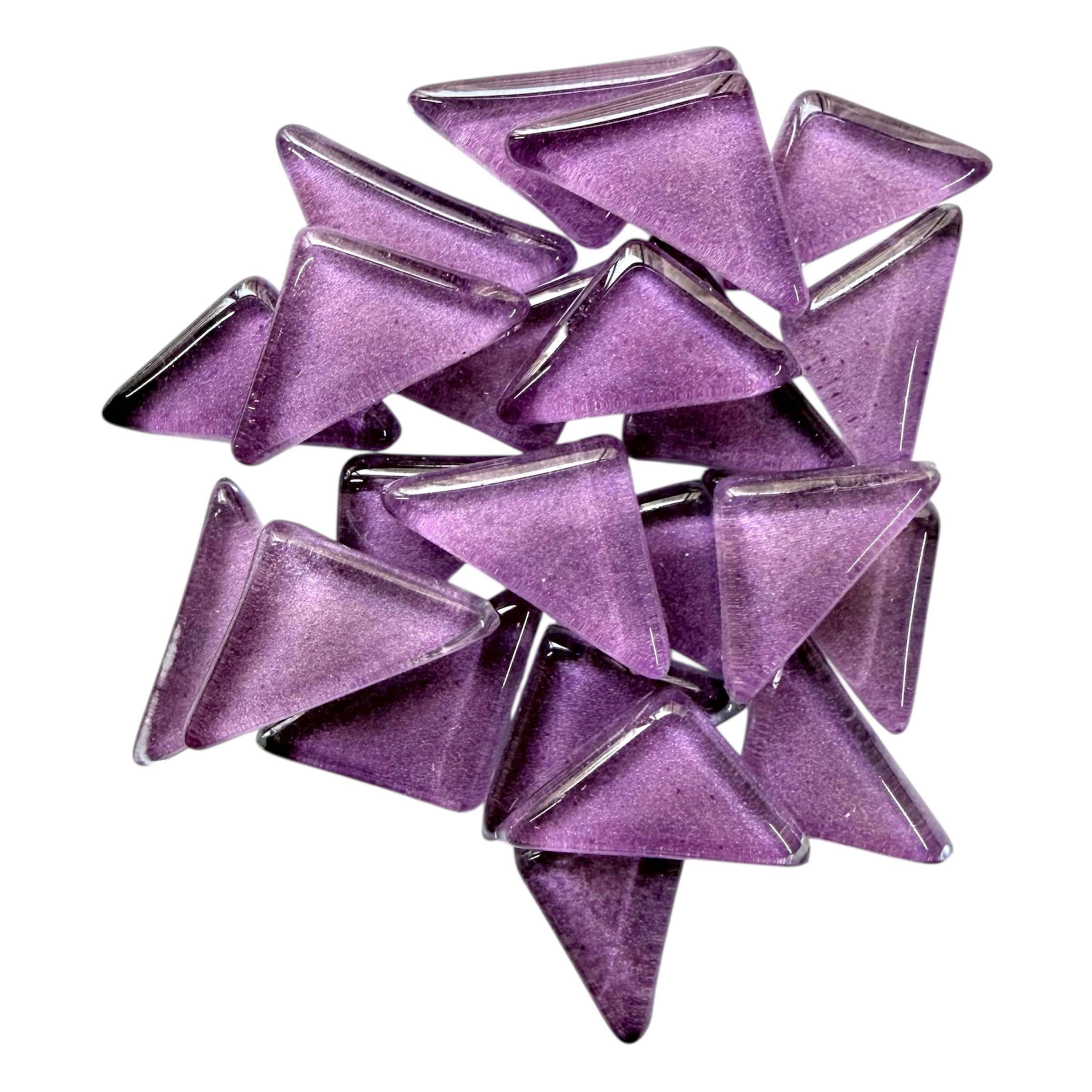 Glossy Triangle Glass Mosaic Tiles (60 Colours), DIY Mosaic Art, Decoration, Crystal Glass Mosaic Tiles (PL 200 [Lavender Purple], 100 g)-image-35