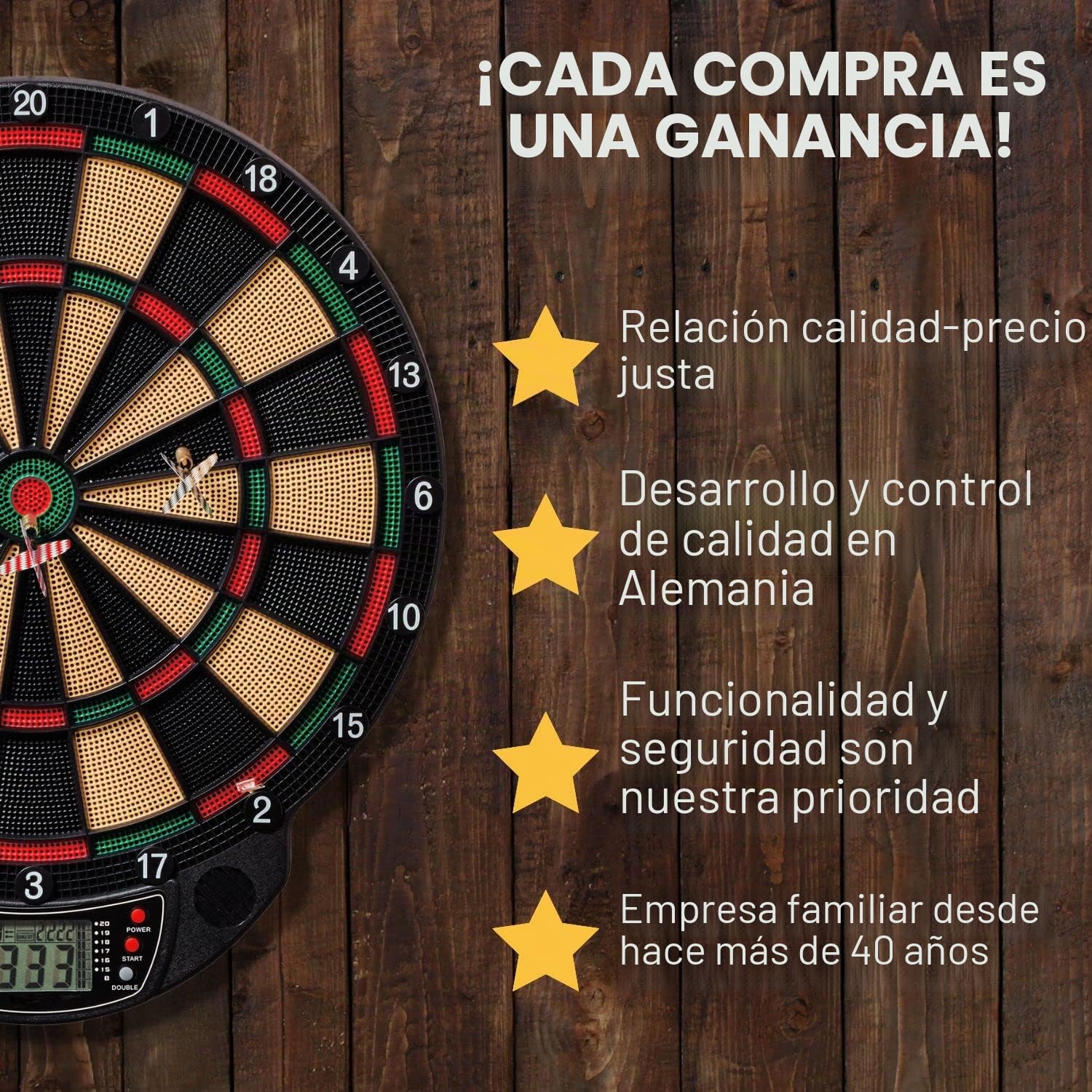 Best Sporting Bristol - Diana electrónica (con 6 Dardos, Funciona con Pilas)