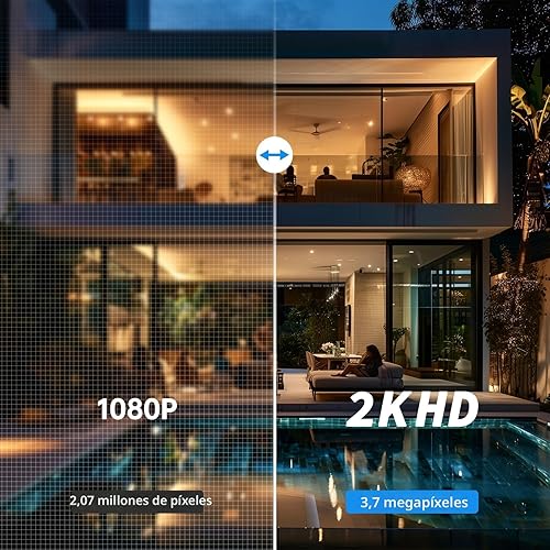 Miniatura 4 de Cámara de seguridad de bombilla de 2 paquetes, cámaras de seguridad 2K de 5G y 2.4 GHz, inalámbricas, para exteriores, 360  PTZ, para seguridad en