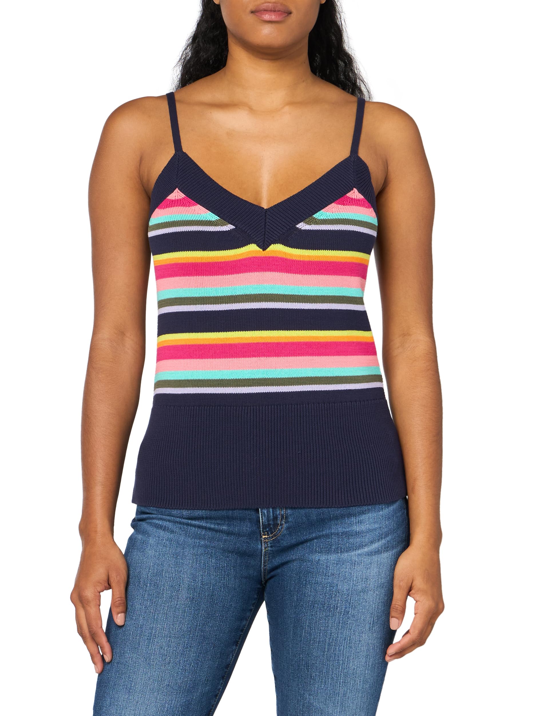 Trina Turk Womens Ribbed Knit Tank Top