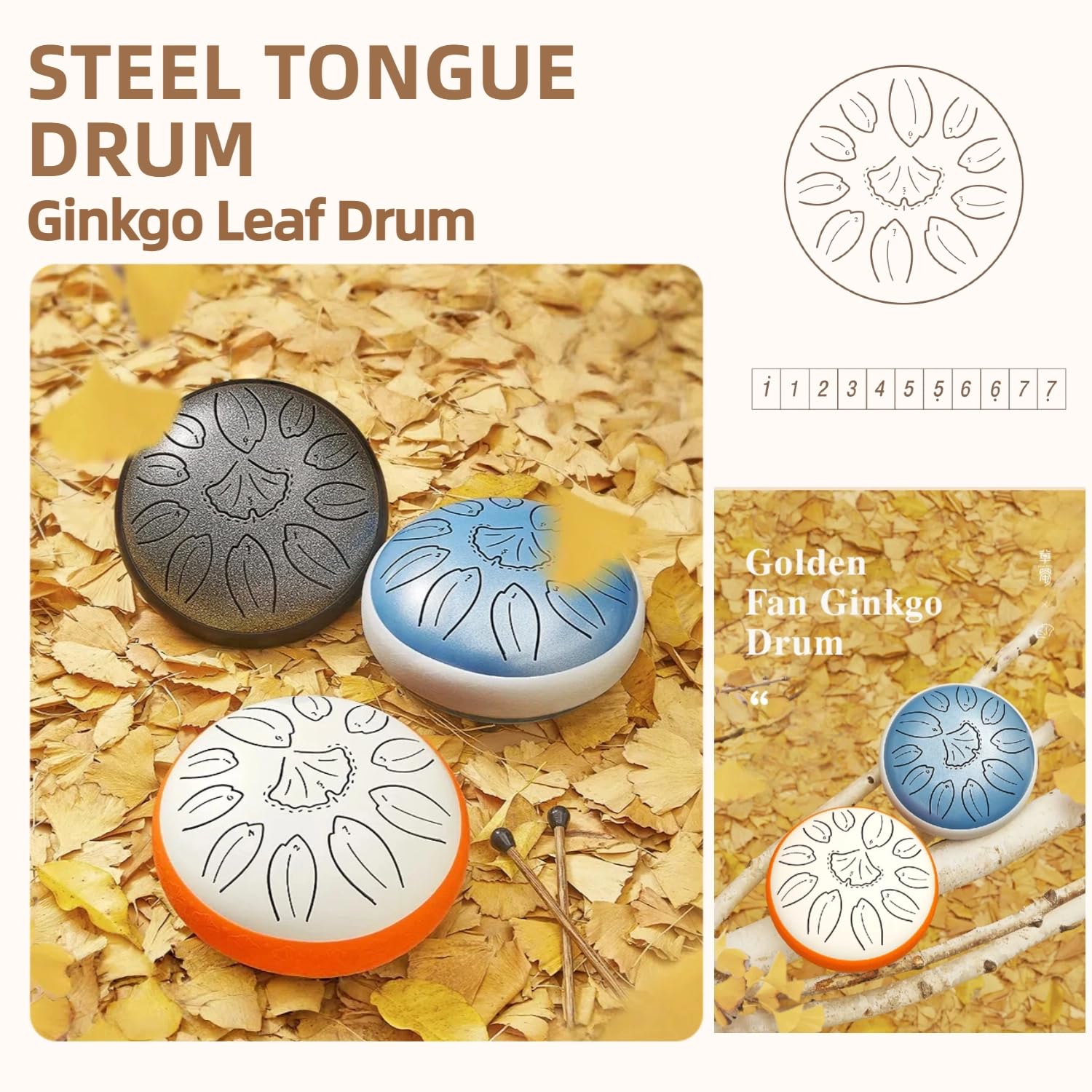 Steel Tongue Drum | Zungentrommel | 6 Zoll, 11 Noten, C-Dur - Mit sphärischem Klang für Entspannung, Perfekt für Yoga, Meditation, Band & Musikunterricht (Grün)