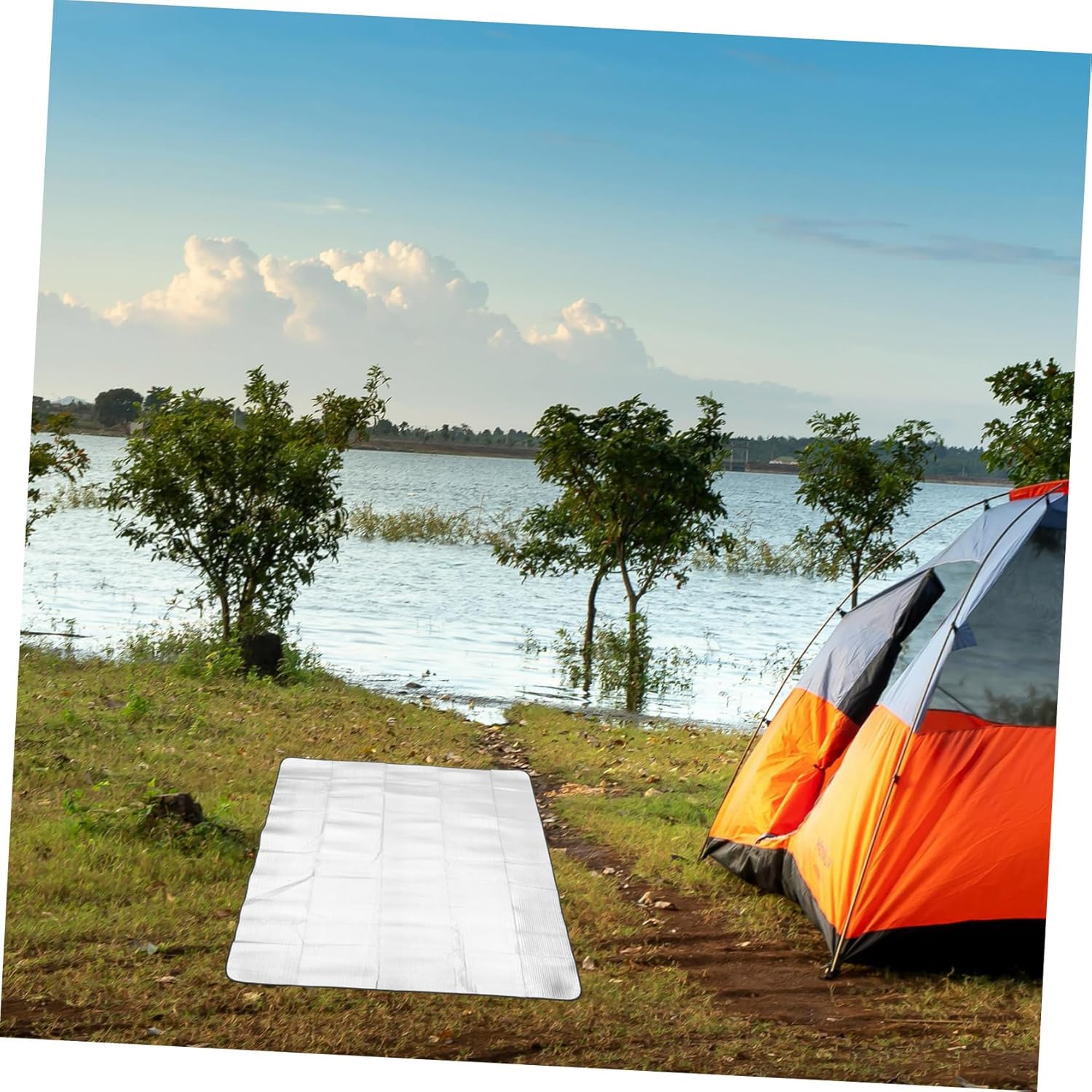 KICHOUSE Picnic Mat for Outdoor Portable Camping Blanket Natural Tent Rug Lightweight for Beach Hiking