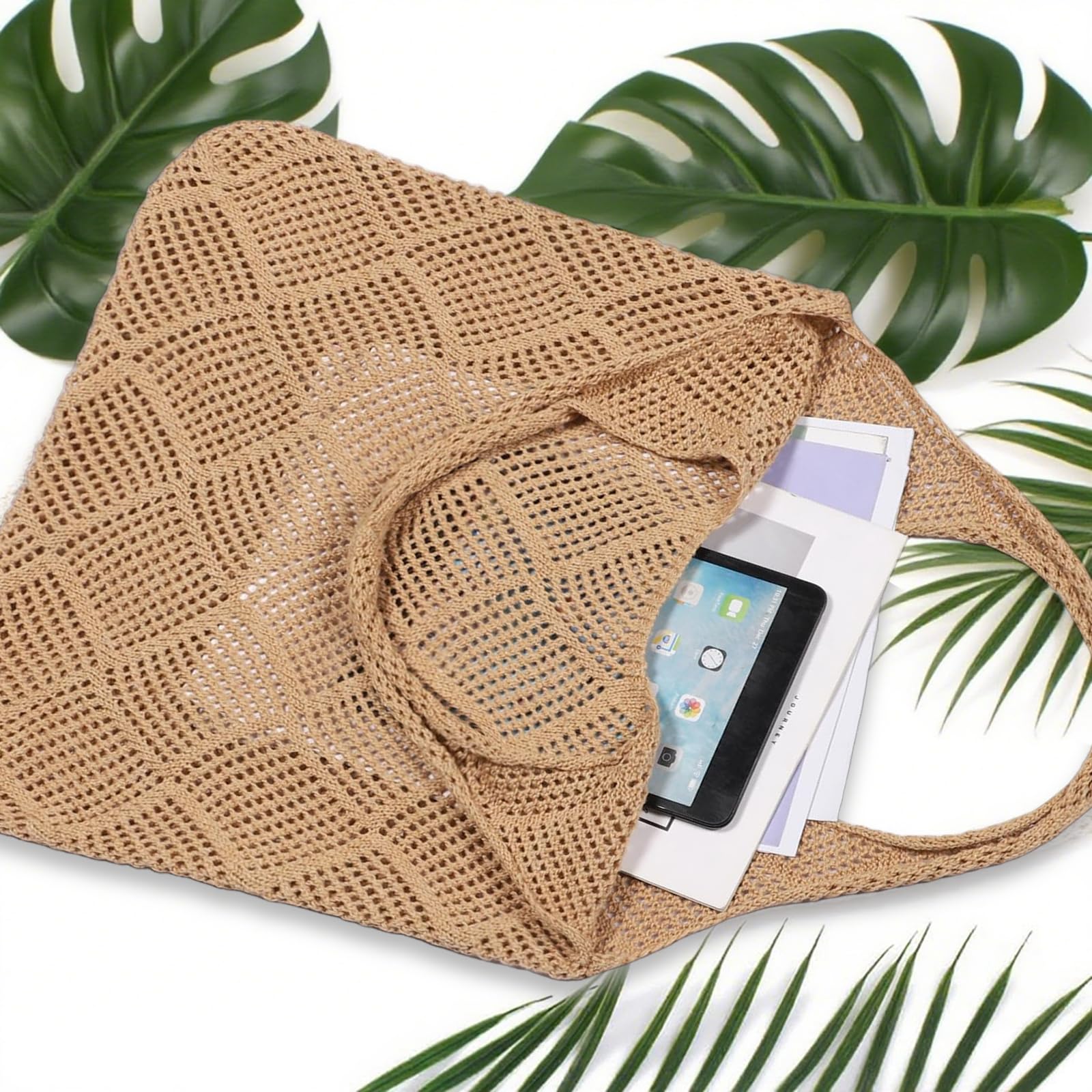 Damska torba plażowa Retro Hollow Handbag, damskie torebki na ramię, duża letnia torba na co dzień, letnie torby, torba plażowa na imprezę w podróży zakupy