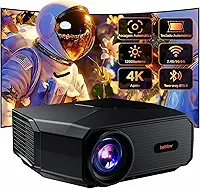 Bettdow Projetor 4k 8k 12000 Lumens Hd 1080p Compatível Completo De Android 9, Smart Projetores Retroprojetor Portatil 350 ANSI WiFi 6 BT5.0, Auto Correção Trapezoidal, Foco Automático