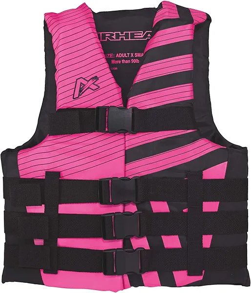 Airhead Women’s Trend Life Jacket, Coast Guard Approved, Small/Medium, Pink