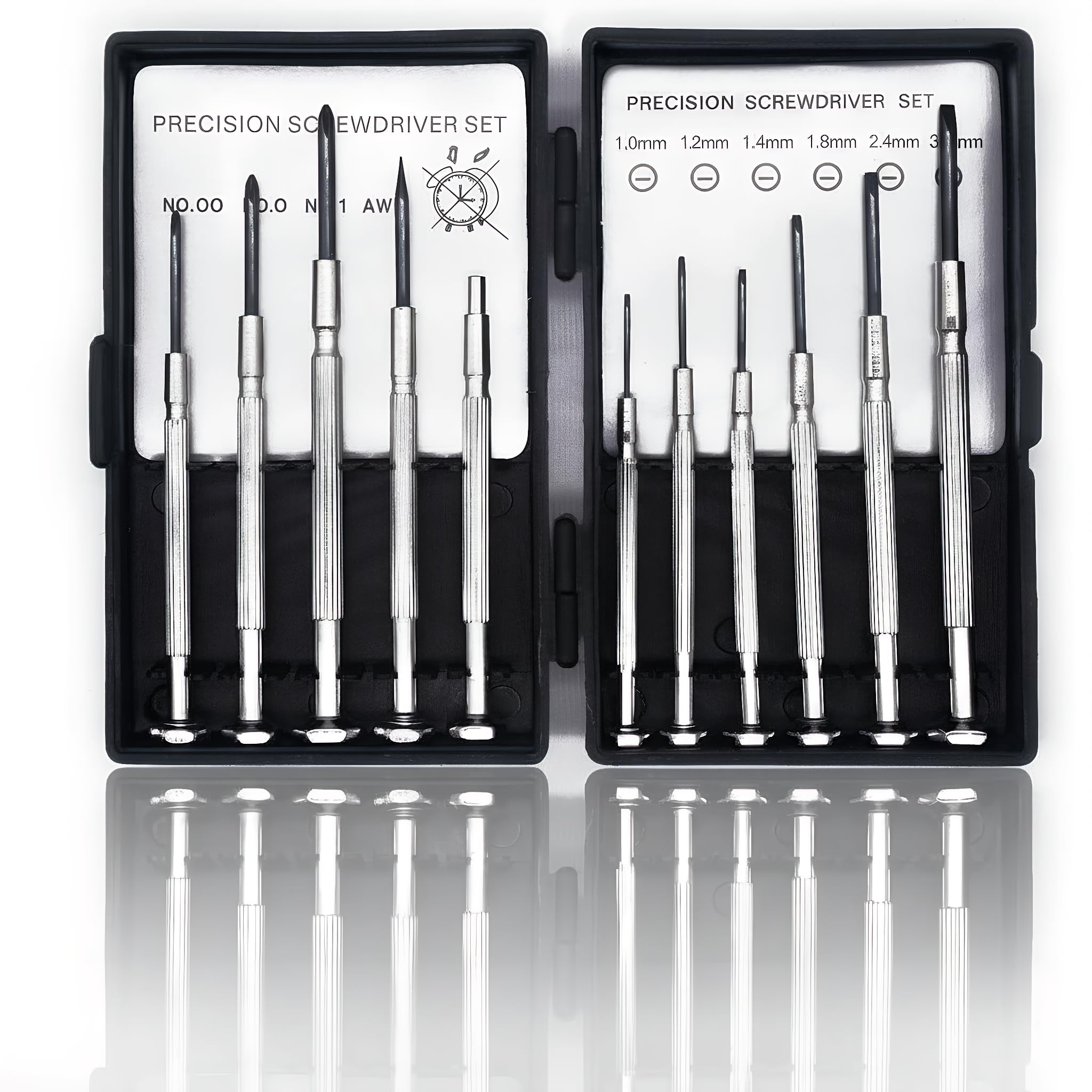 Nszetz Black 11Pcs Mini Precision Screwdriver Set, Small Tools With 11 Size Flathead And Phillips Kit, Professional Magnetic Repair Tool For Jewelry, Ring Doorbell, Watch, Iphone, Toys, Computer, Eyeglass
