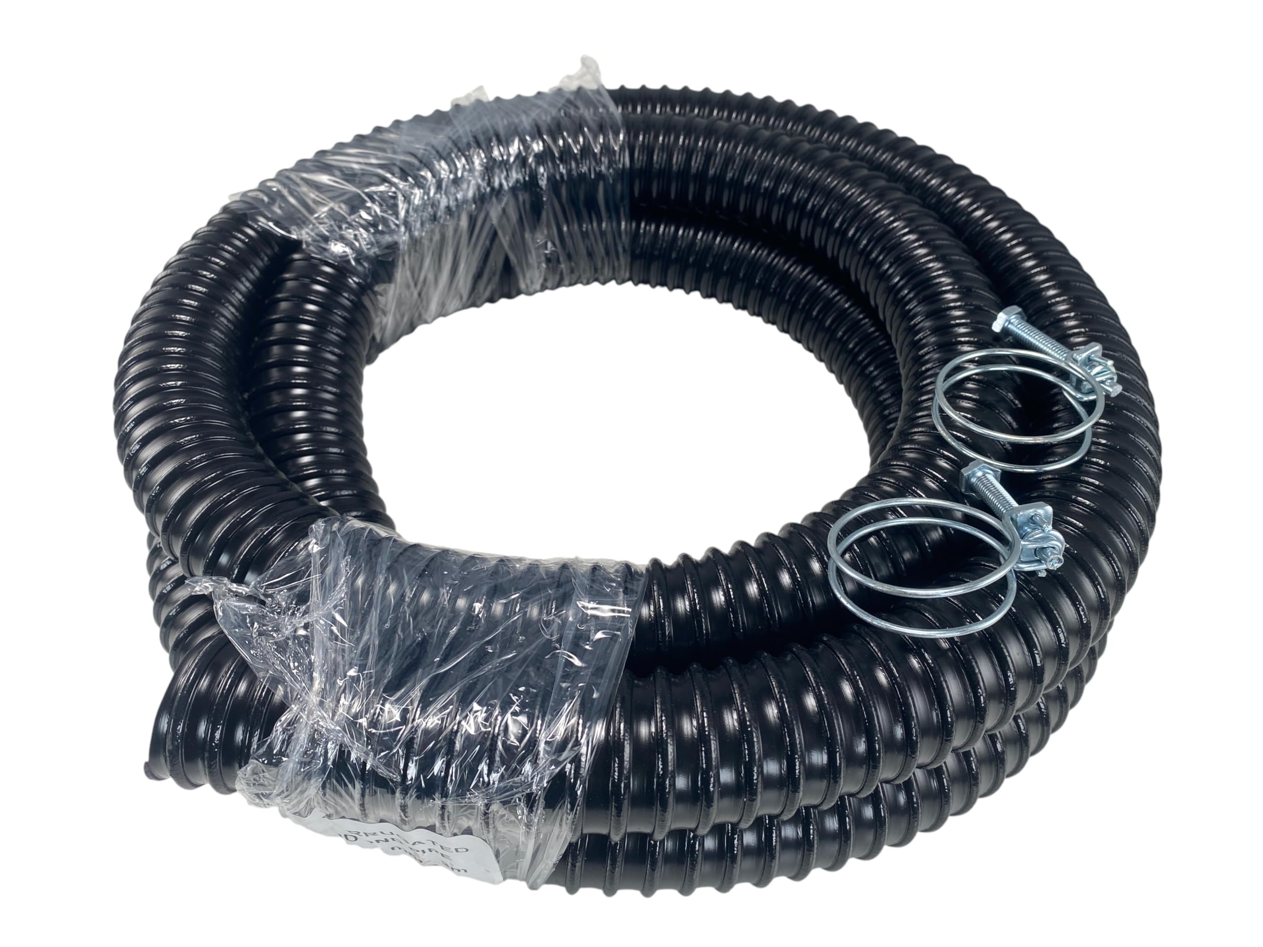 Cost Wise Black Corrugated Flexible 32Mm Pond Pump/Filter/Waterfall/Fountain Hose Pipe X 5M Length With Hose Clips