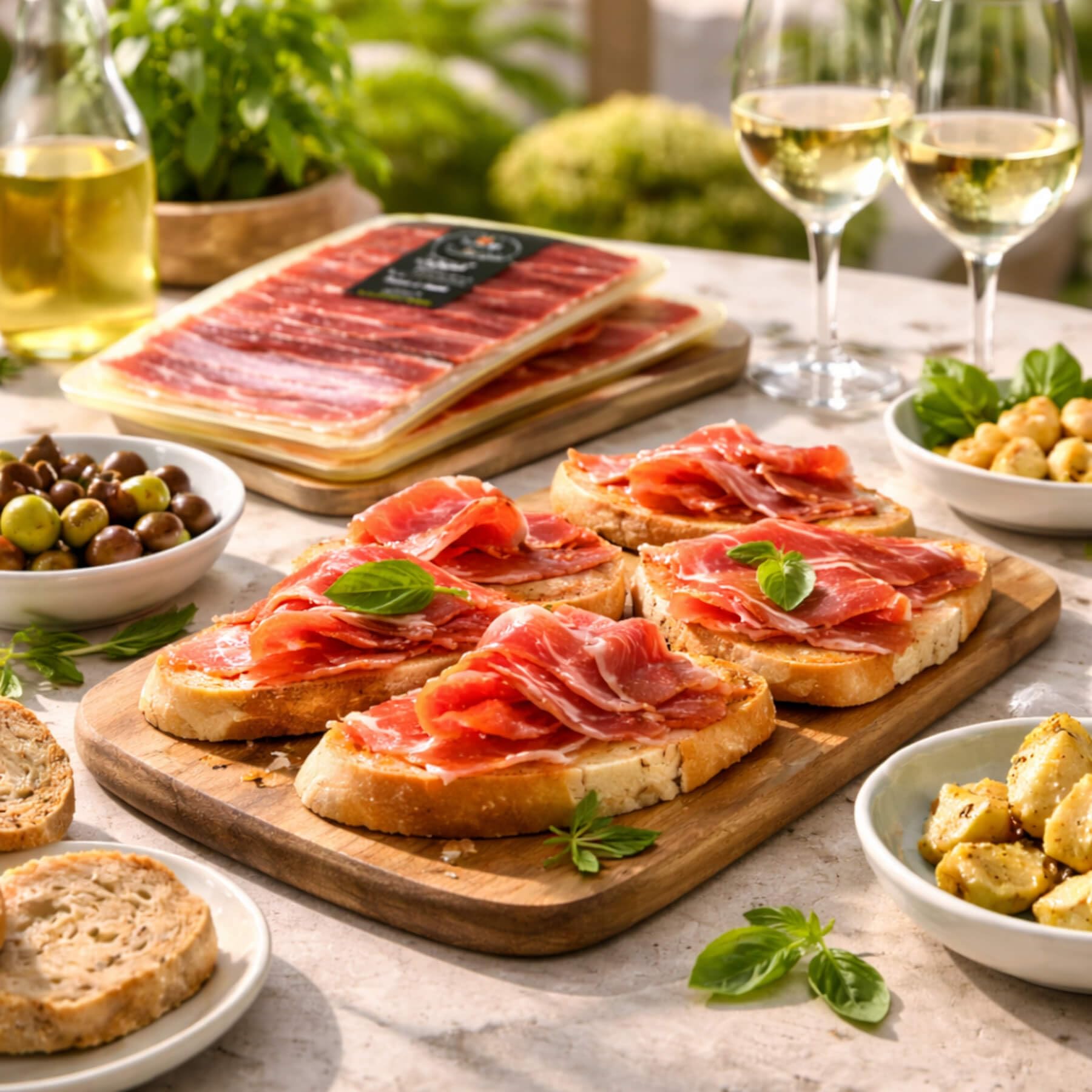 3x 150g Ibérico Schinken Reserva Cebo de Campo | +24 Monate gereift | Freiland | hauchdünn in Scheiben | durch Folie getrennt, vakuumiert
