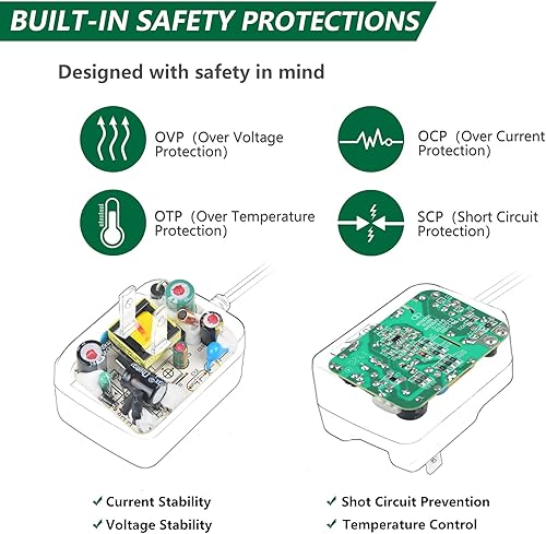 Miniatura 4 de FITE ON Adaptador de CA de 12 V compatible con Makita BMR100W BMR101W BMR100 BMR101 BMR 102 BMR102W BMR102; PRIVIA PX-130 PX-135 AD-A12150LW; Elmo