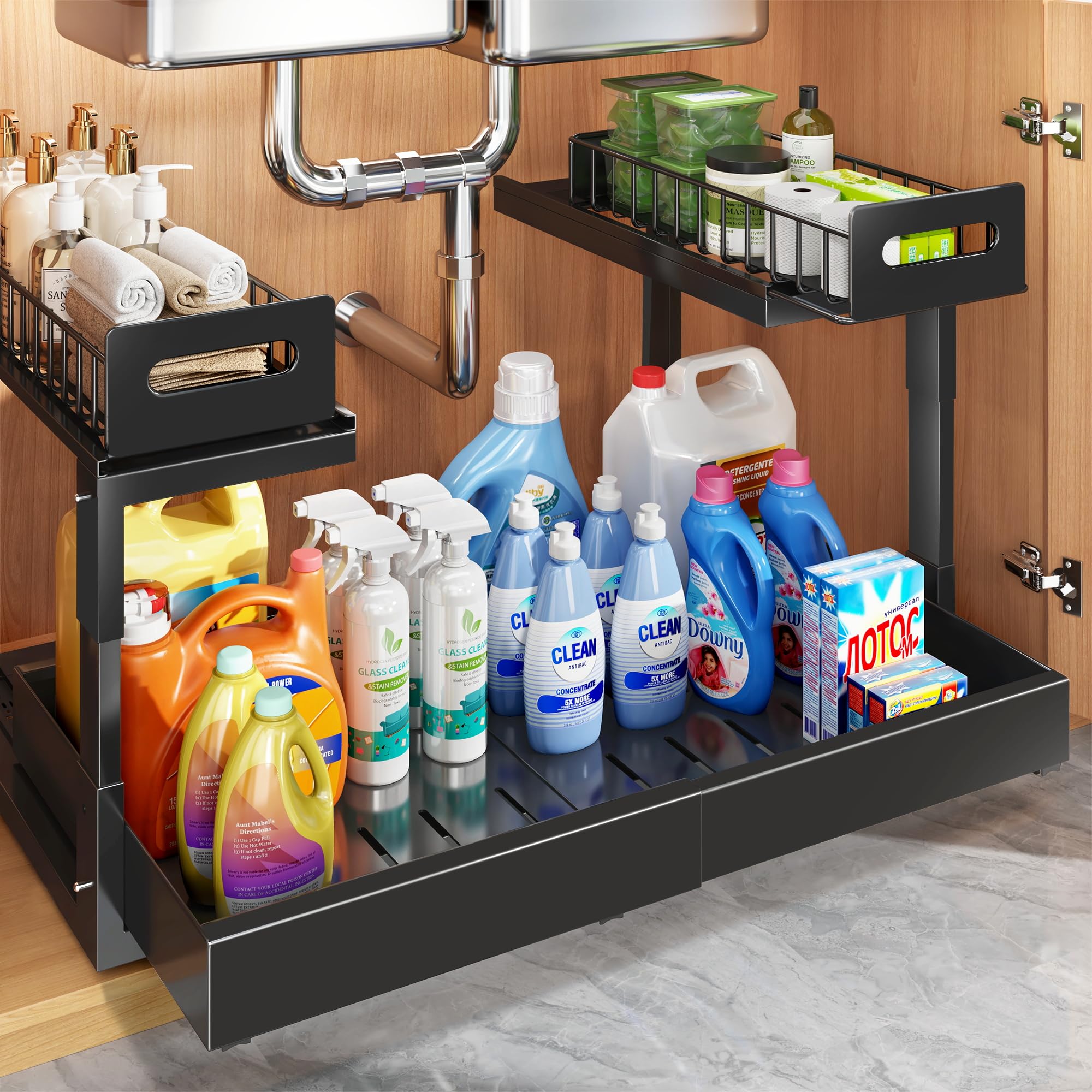 Biboraya 1 Pack Expandable Under Sink Organizers