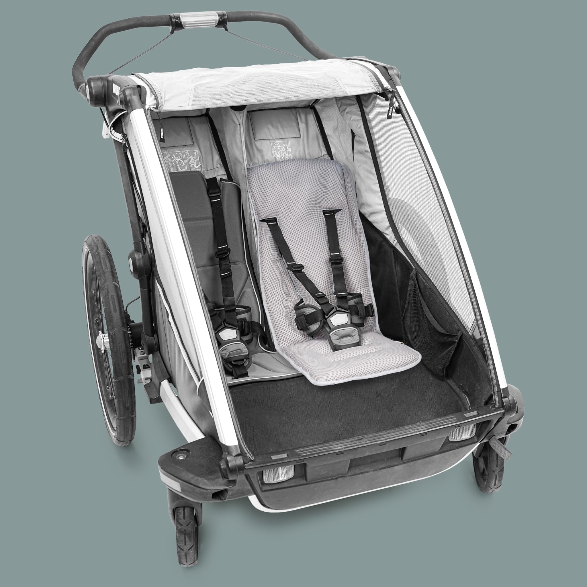 Liebes von priebes Falko Coolair Funktionssitzauflage für Fahrradanhänger Kinderanhänger/Universal Sitzauflage Stützkissen Komfort Sitzpolster/Sitzverkleinerer mit atmungsaktivem Material Baby
