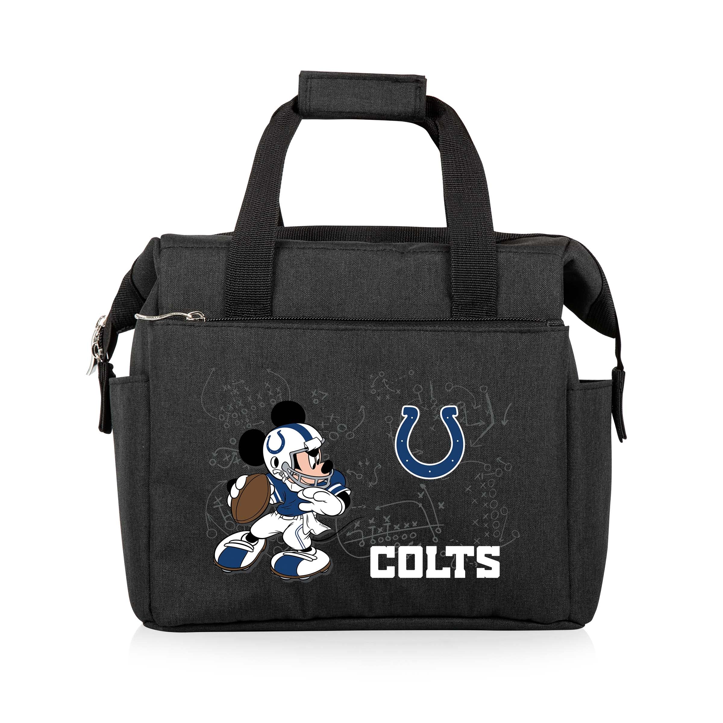 PICNIC TIME NFL Mickey Mouse On The Go Lunch Bag - Soft Cooler Lunch Box - Insulated Lunch Bag, (Black)