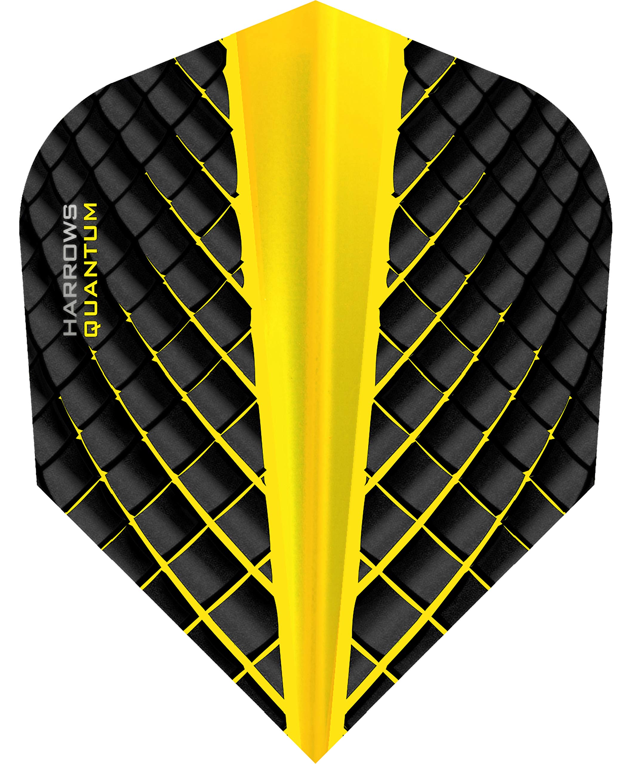 Harrows Quantum Dart Flights - Standard Shape - Yellow - 5 Sets (15 Flights)