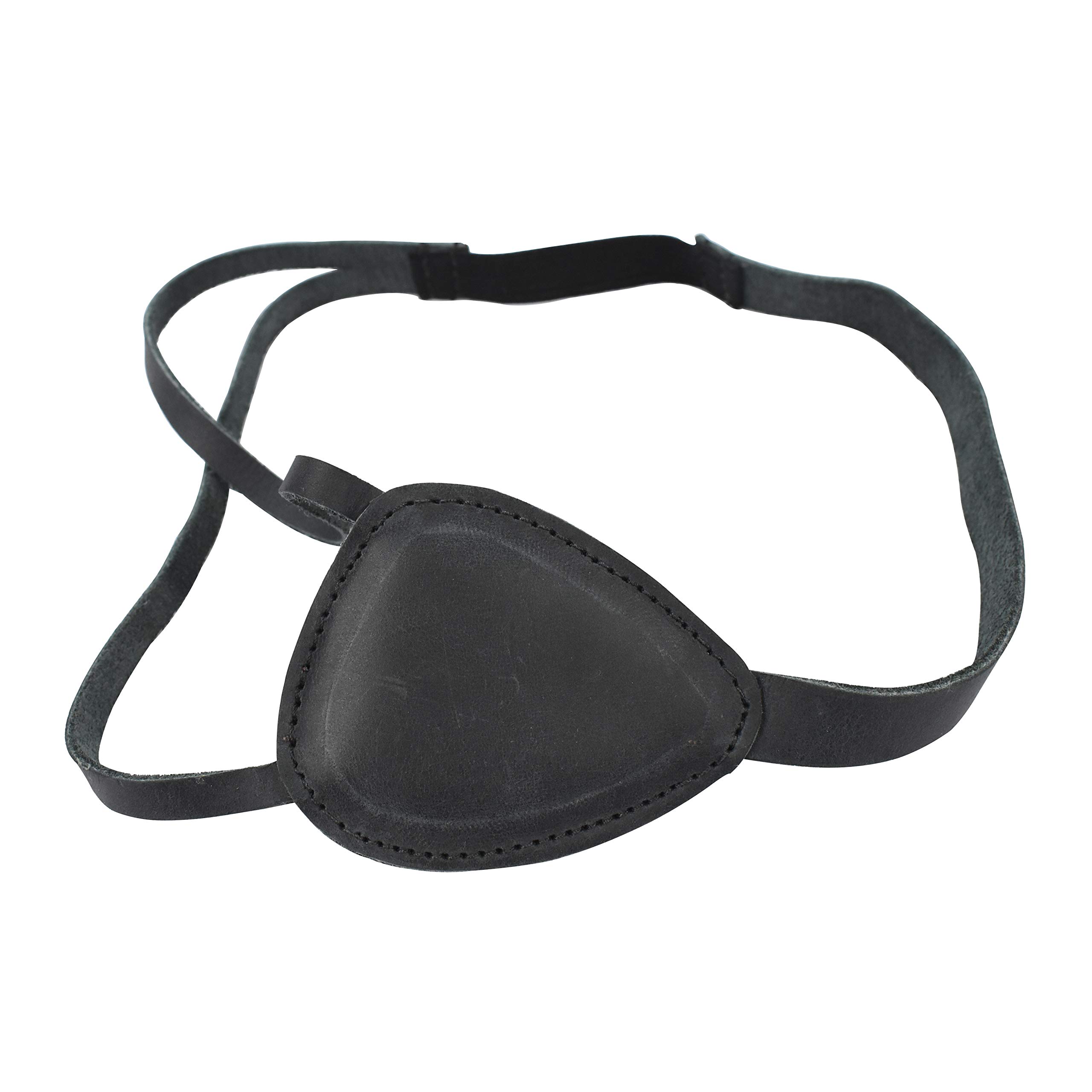 Hide & Drink, Leather Eye Patch, Halloween Pirate Costume, Carnival Mask, Handmade :: Charcoal Black
