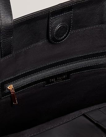 Ted Baker London Leather Belted Detail Tote Bag, Black, one Size