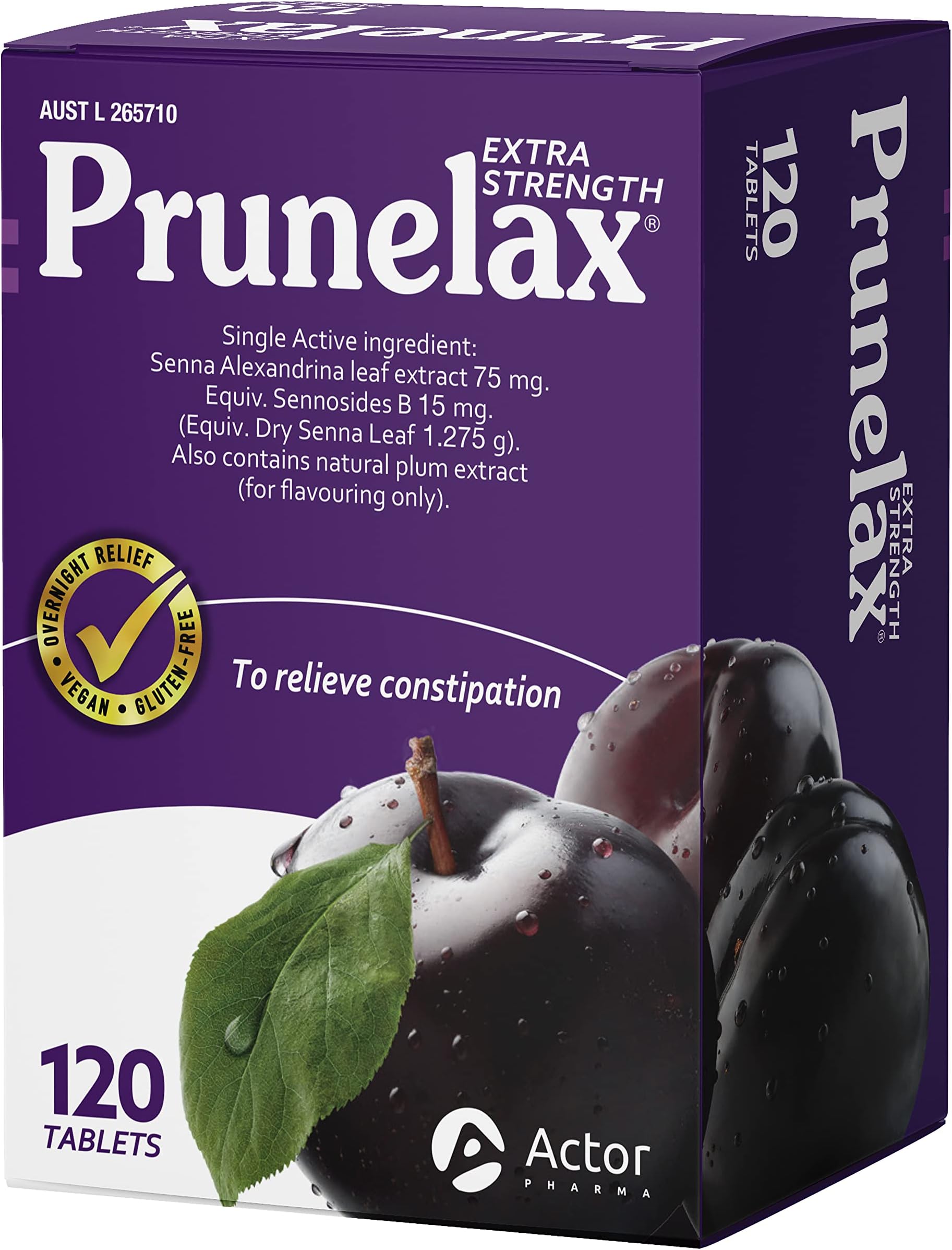 Tablets - Extra Strength Natural Laxative Supplement Containing High Strength Senna for Constipation Relief & Restore Normal Bowel Motion - 2X 60ct (120 Total Tablets)