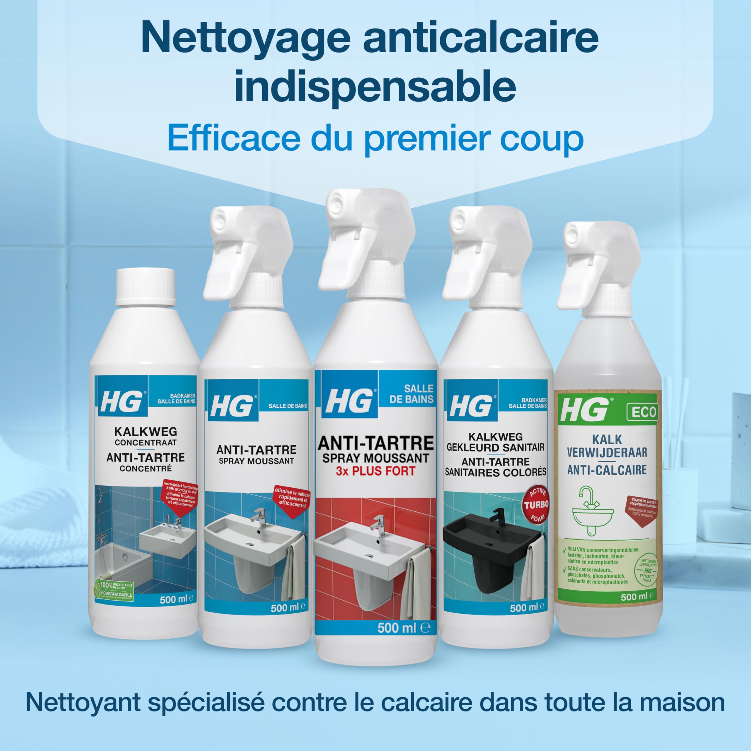 HG - Espray en espuma antical, 3 veces más fuerte 500 ml – Juego de 2