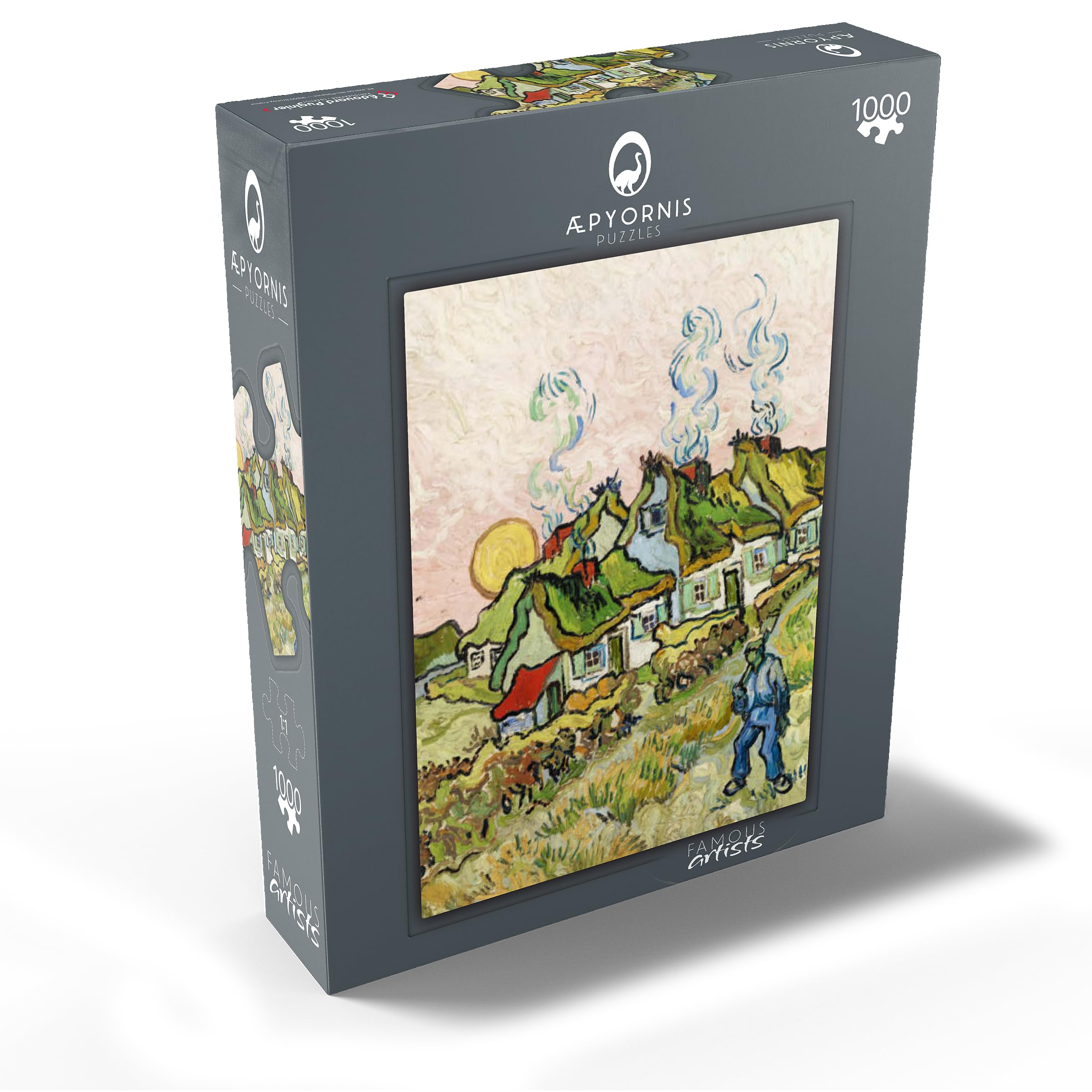 MyPuzzle Maisons et Figure 1890 par Vincent Van Gogh – Puzzle de qualité supérieure de 1000 pièces pour adultes
