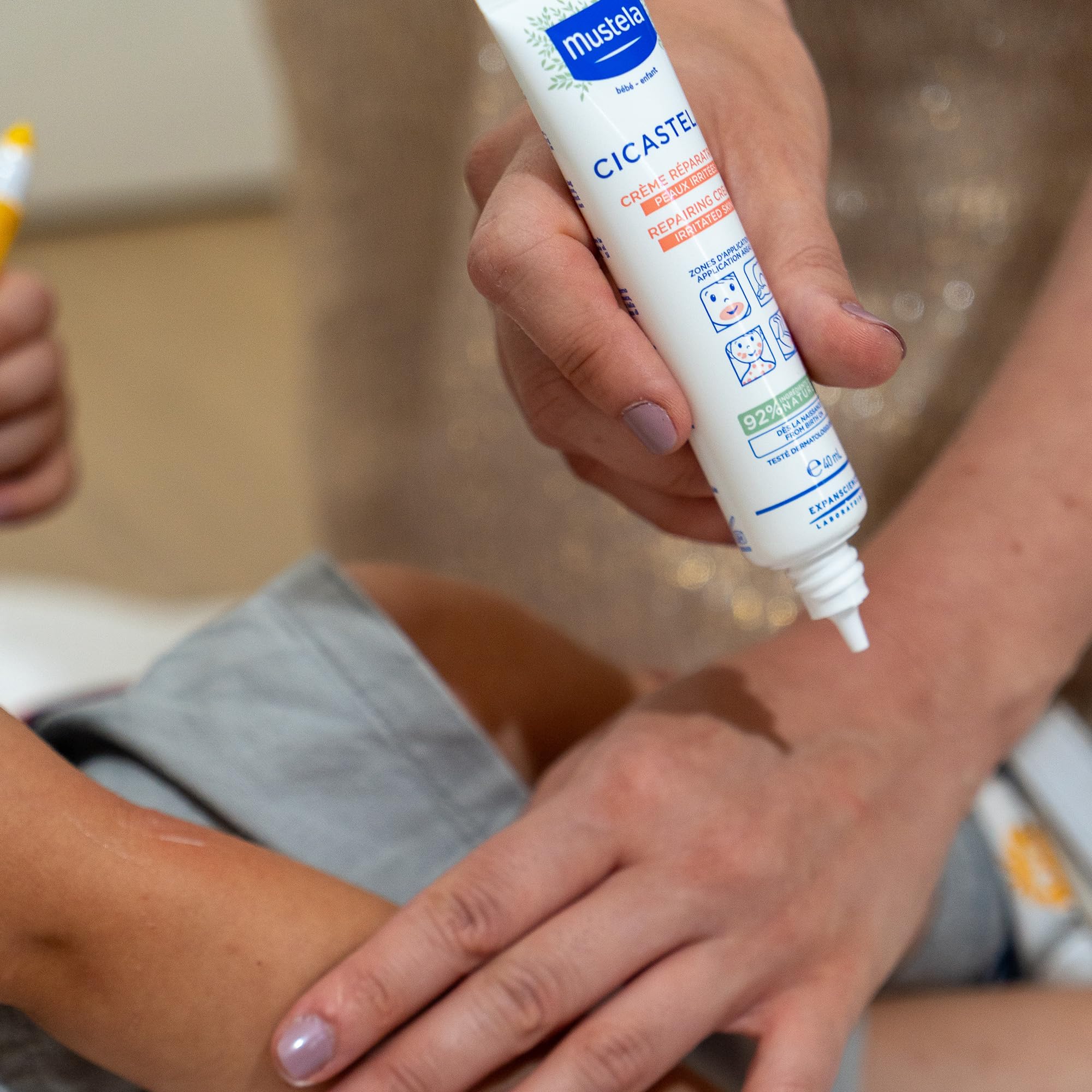 Mustela Cicastela Crema Riparatrice 40ml Viso Corpo Neonati Pelle Arrossata Graffi Varicella
