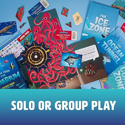 Miniatura 5 de Professor Puzzle: Escape from The Aquarium - Juego de Escape Room, 11 rompecabezas de observación de números lógicos, aventura submarina