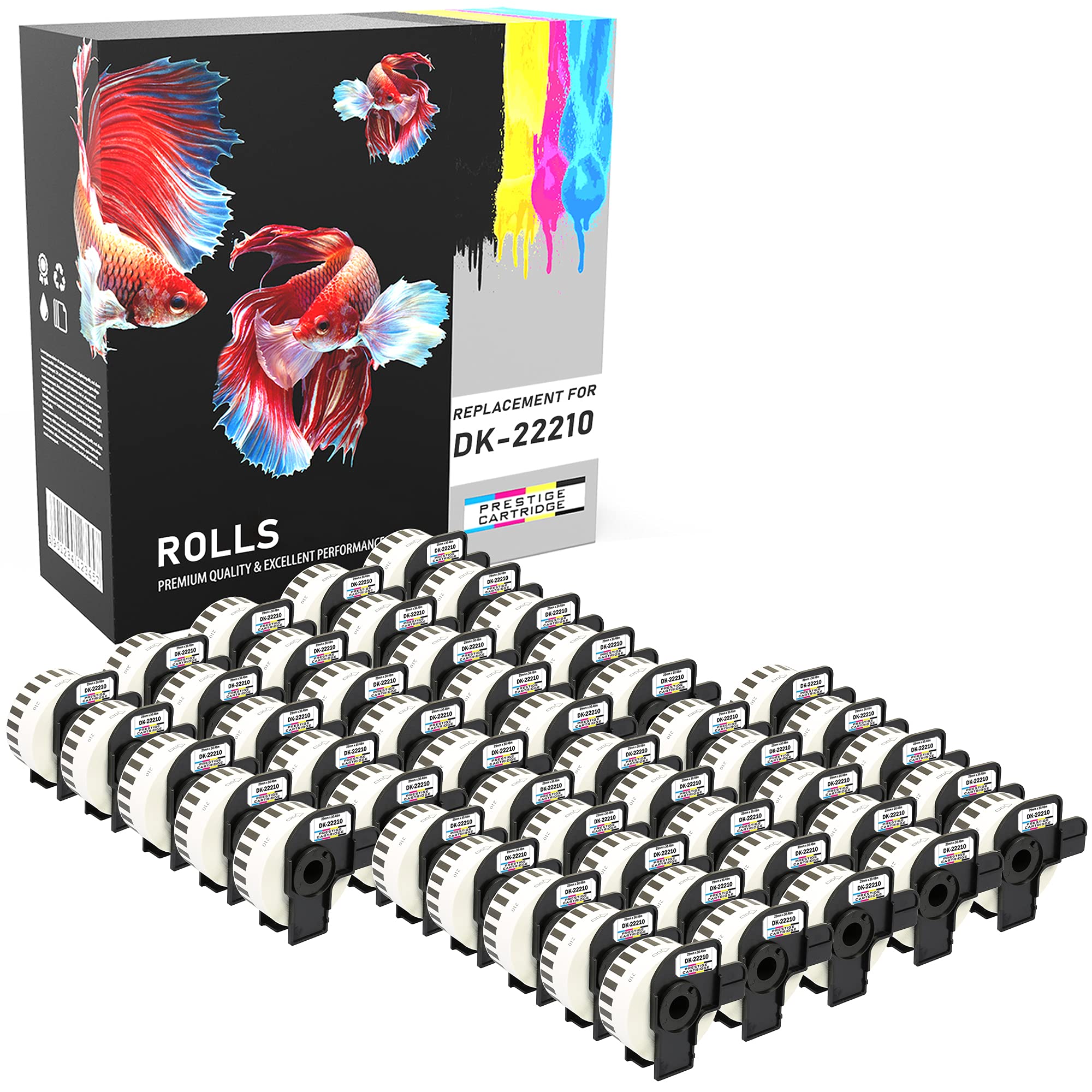 Compatibles DK-22210 29mm x 30.48m Étiquettes continues pour Brother P-Touch QL