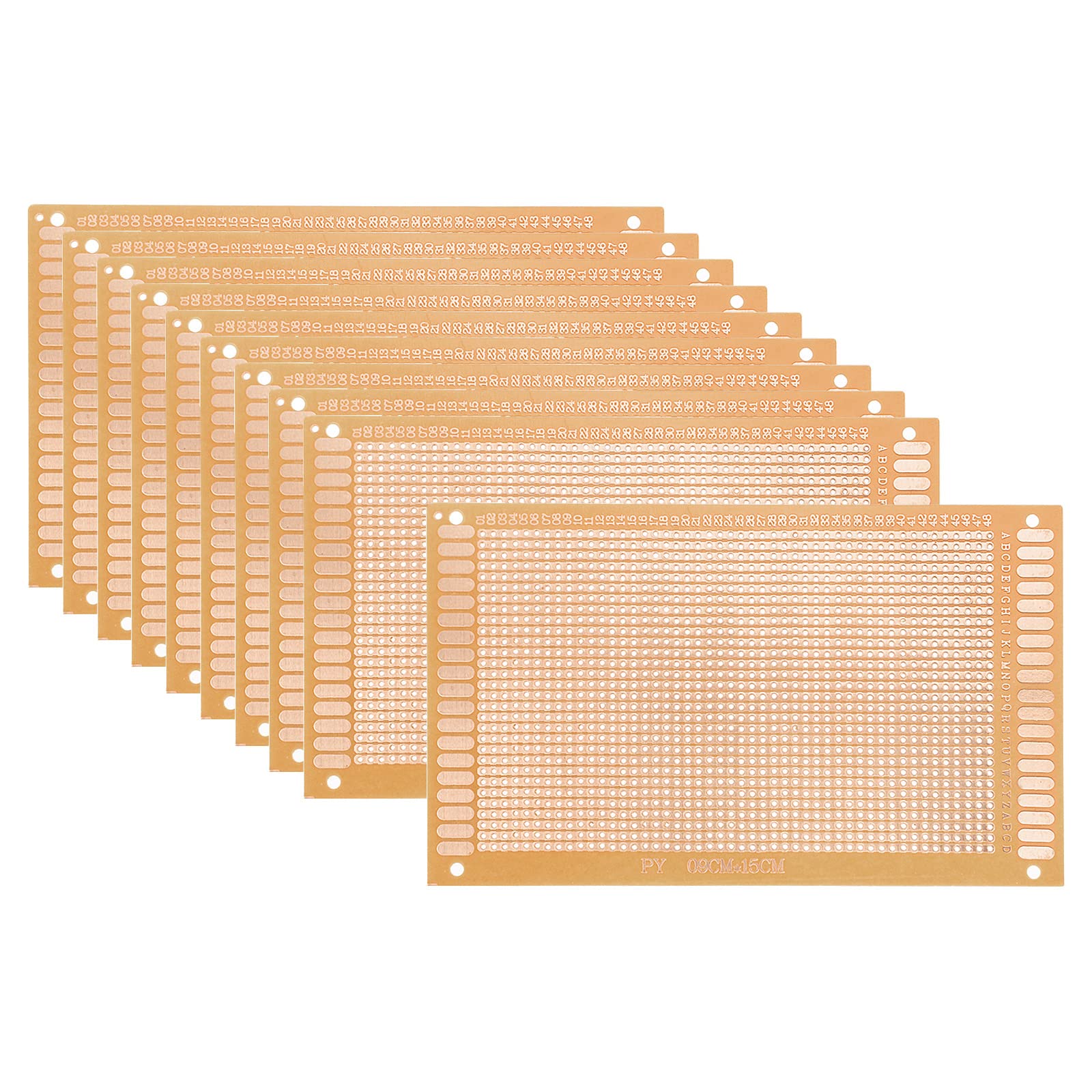 QUARKZMAN 9x15cm Universale Carta Stampato Circuito Scheda x 10pz Singolo Lato Prototipazione Schede per Elettronica Progetti