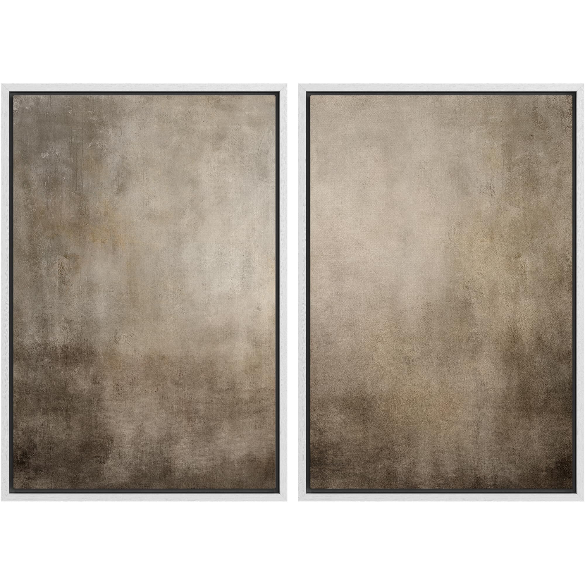 MUDECOR Framed Canvas Print Wall Art Monochromatic Gradient Abstract Minimalist Gray Illustrations Modern Art Decorative Bohemian Colorful Chic for Living Room, Bedroom, Office - 16"x24"x2 Black — view 45