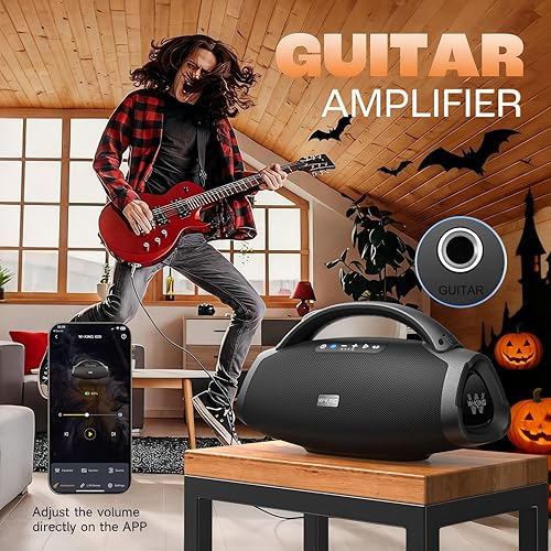 Miniatura 8 de Caja de pluma más fuerte de 330 W, subwoofer de 7.5 pulgadas2.1 ChIPX7 impermeable, 200 W RMS Party Altavoz Bluetooth grande inalámbrico con 2