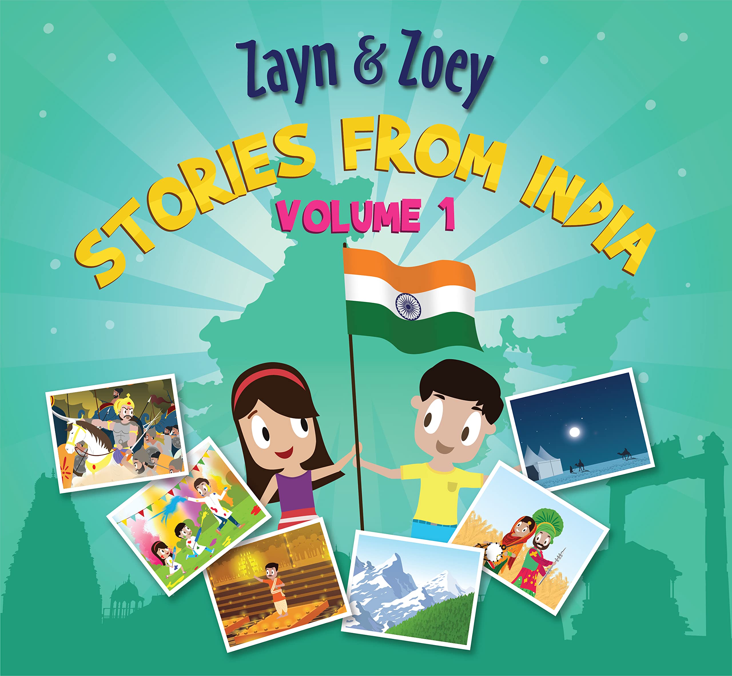 Indian Culture Books for Kids Ages 3-8 | Set of 3 Educational Picture Books with 9 Stories on Indian Festivals, History & Geography | Learning Gift for Children | Zayn & Zoey: 1