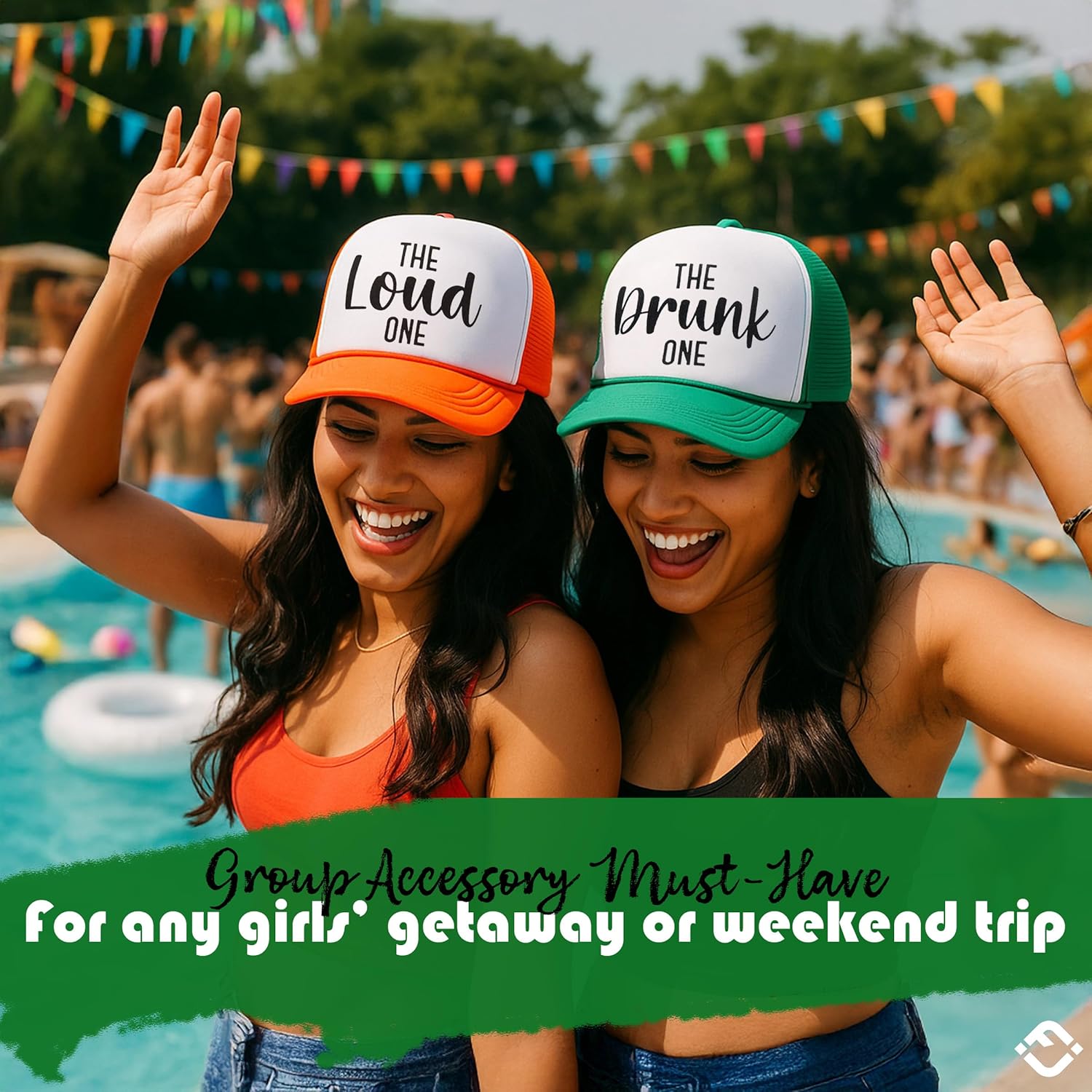 Funky Junque Bachelorette Trucker Hats – 'The One' Foam Mesh Party Hats for Bride Squad & Bachelorette Accessories
