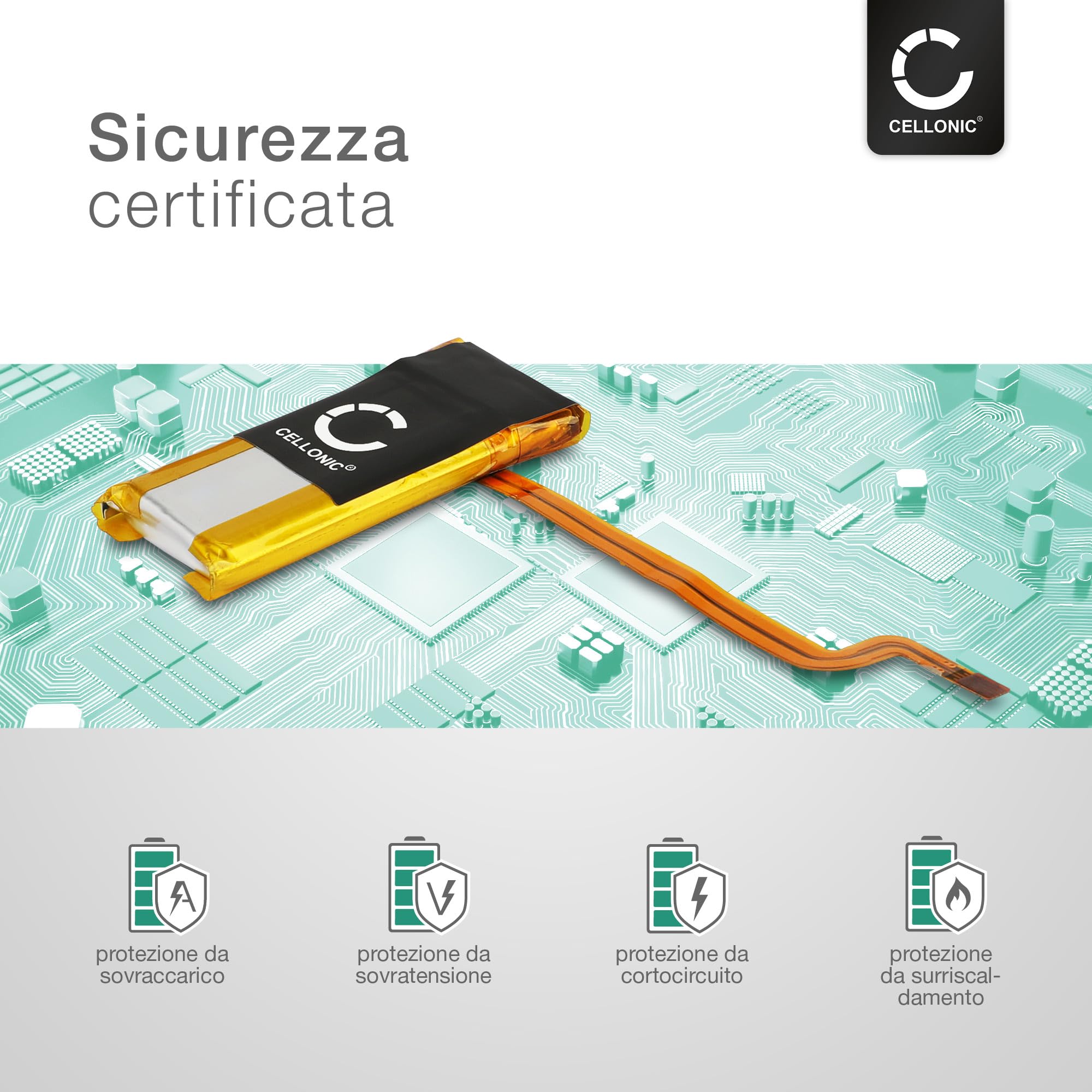 CELLONIC, Batteria per Lettore MP3 compatibile con Apple iPod 7 Gen. (Classic Late 2009) - A1238-16 (3.7V, 450mAh) + Set di attrezzi