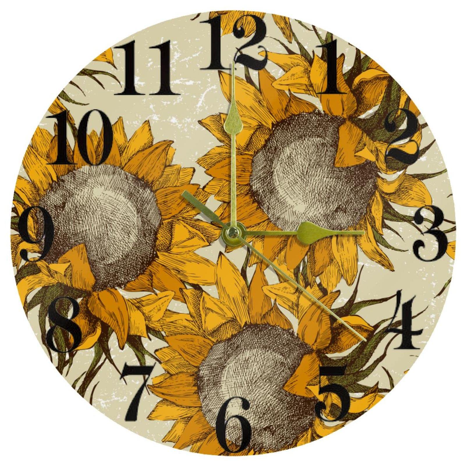 Horloge murale quartz anti-bruit de 25,4 cm pour éliminer les distractions au bureau