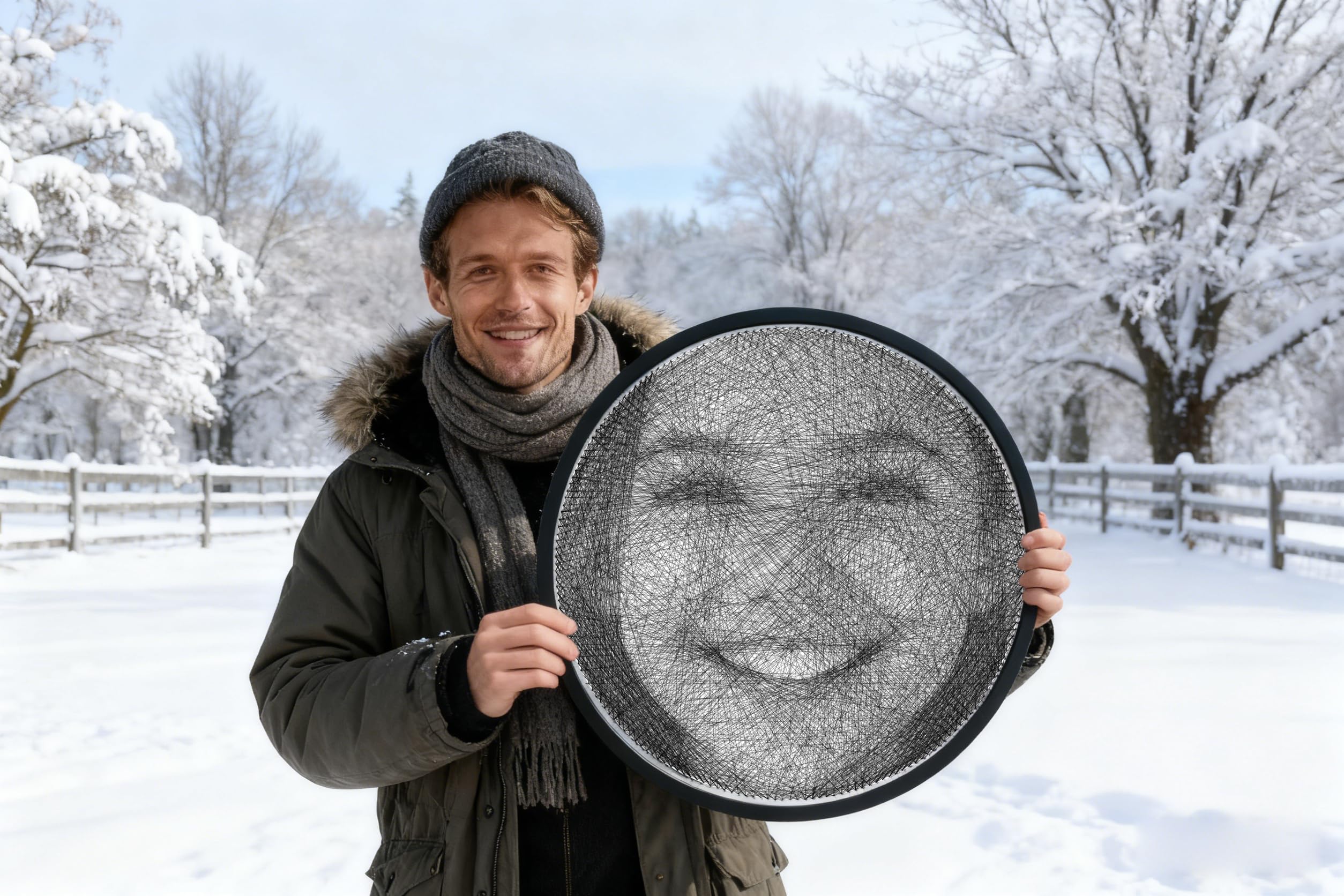 SimpleVibesXinPuwei 【Kit Fai da Te di Filo d'Arte con Foto Personalizzata】 - Arte da Parete Ritratto per Adulti, Unico Regalo per Decorare la Casa