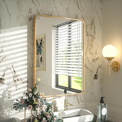 PILOCOS Espejo de cuerpo entero de 65 x 22 pulgadas, marco de metal de aleación de aluminio, espejo de cuerpo completo para dormitorio, espejo de