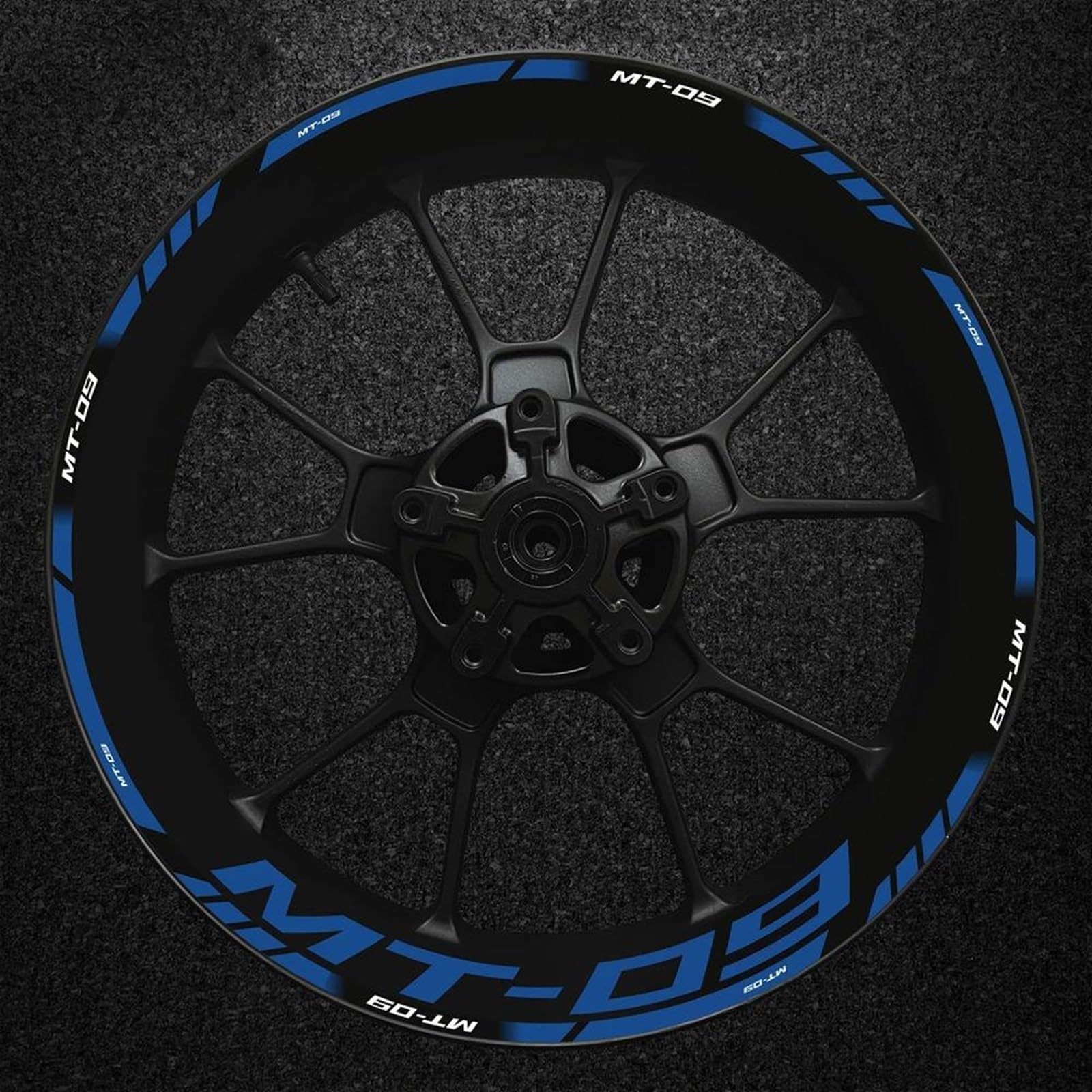 Motorcycle Wheel Sticker Rim Decal Hub Stripe Tape Waterproof Decals for Yamaha Mt-09 Mt09 Decorative(Color4)