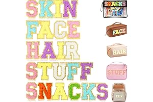 23 Chenille Preppy Self Adhesive Word Patches