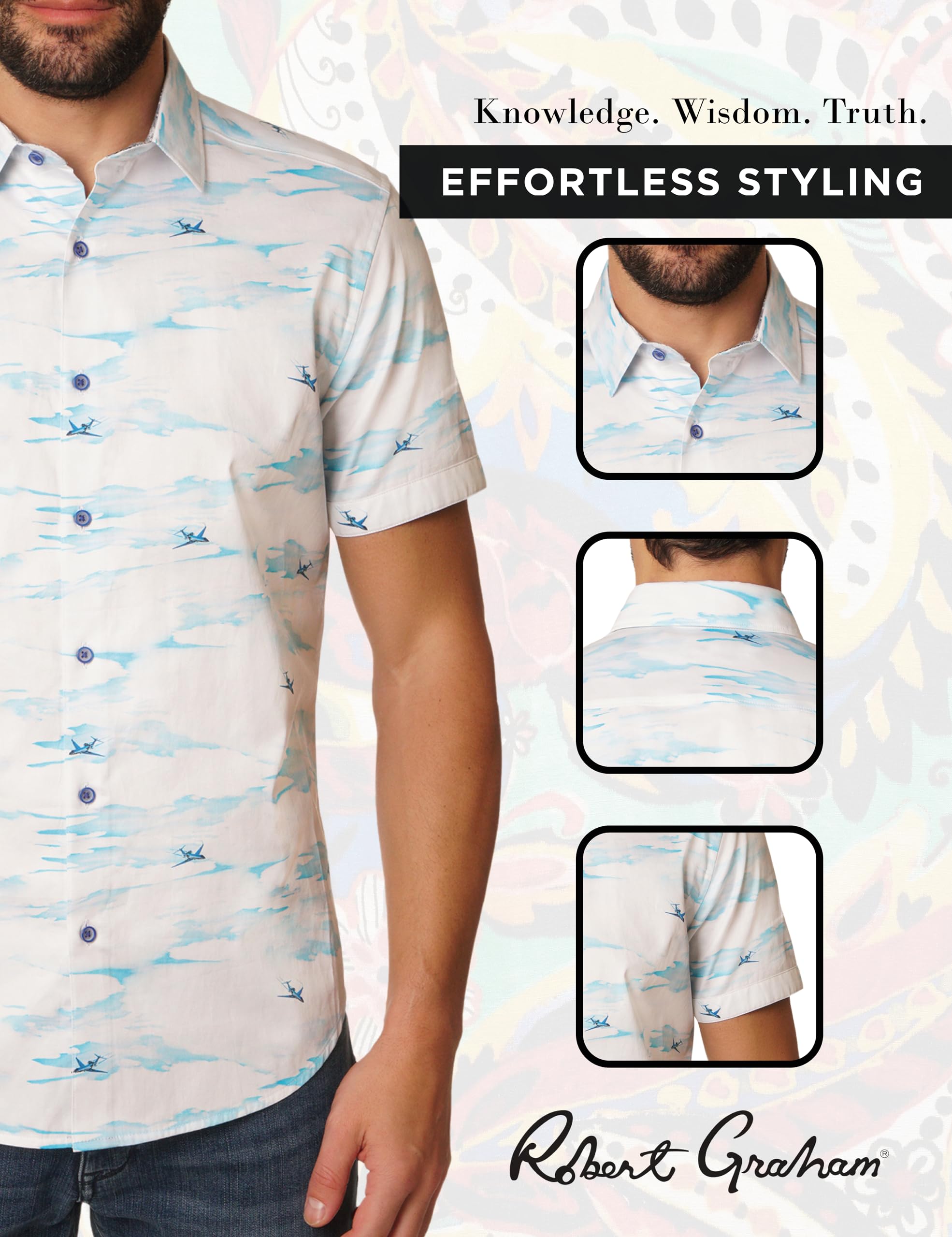 Robert Graham Herren Fulton Kurzärmeliges Gewebtes Button-down-Shirt Fulton Kurzärmeliges gewebtes Button-Down-Shirt