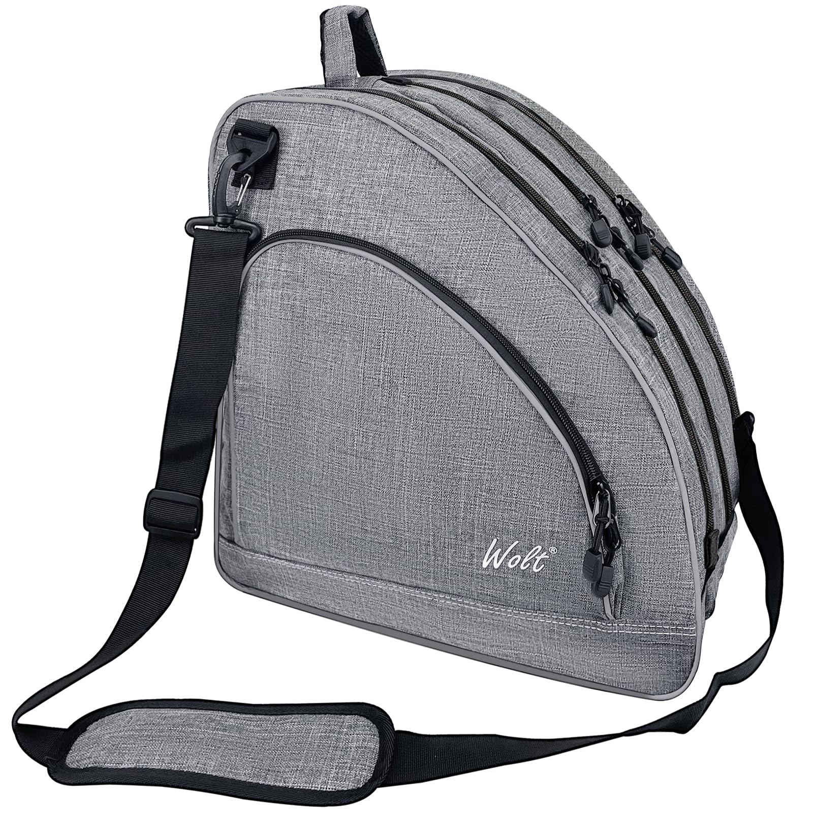 WOLT Ice Skate Bag - Roller Skate Bag, Inline Skate Bag with Adjustable Shoulder Strap for Both Youth and Adults.