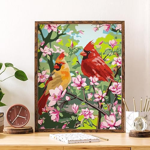 Miniatura 5 de Nuberlic Pintura por números para adultos, niños, principiantes, pintura acrílica por números, kits de pintura sobre lienzo sin marco, pintura por