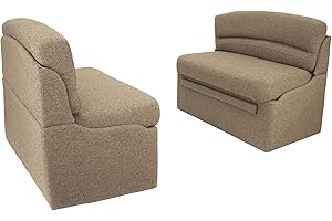 RecPro Charles 36" Camper Dinette Booth with Storage | Converts to Bed