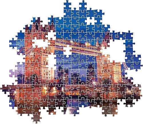 Miniatura 5 de Clementoni Tower Bridge at Night Collection-1000 Pieces-Puzzle, Entertainment for Adults-Made in Italy, 39772