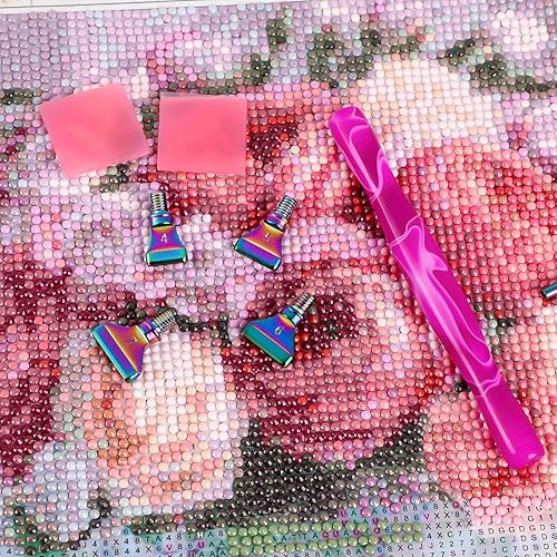 Miniatura 9 de DoreenBow 21 piezas de accesorios para bolígrafos de arte de diamantes de arco iris, puntas multiplacer, herramientas de pintura de arte de diamante