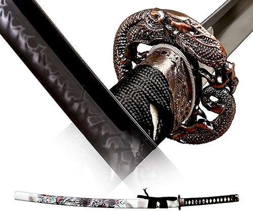 CHENGYING Espada Katana Real Hecho a Mano Espada Samurái Japonesa Desmontable Espada