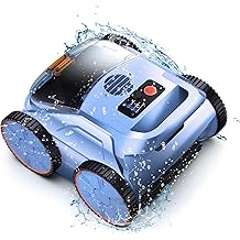 (2025 New) Robotic Pool Vacuum, Robotic Pool Cleaner for Inground Pools, Pool Robot with Smart Navigation, Floor/Wall/Waterline Cleaning, 180 Mins Runtime for Pool Up to 2100 Sq.ft