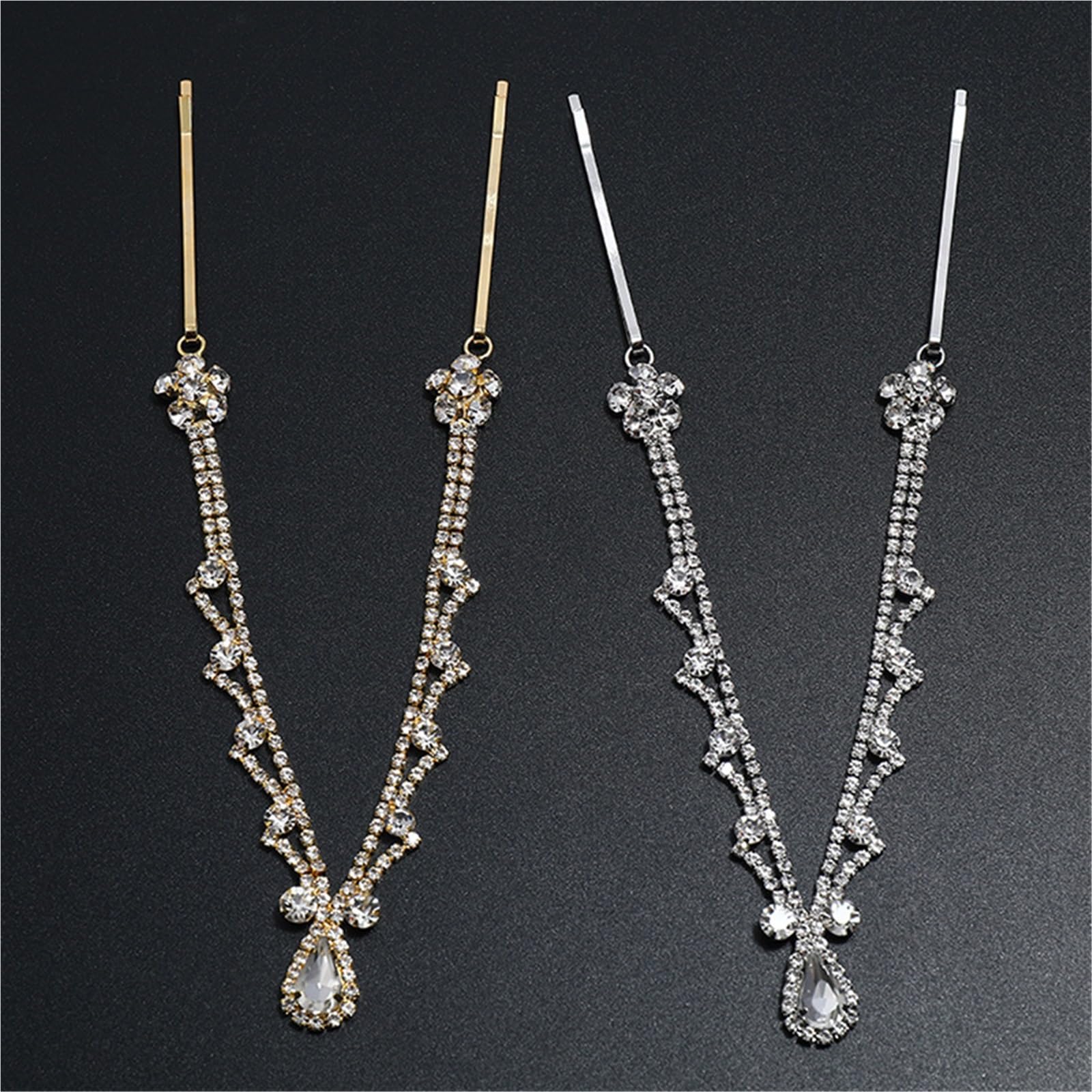 Cadena para el pelo Diadema con forma de gota agua vintage