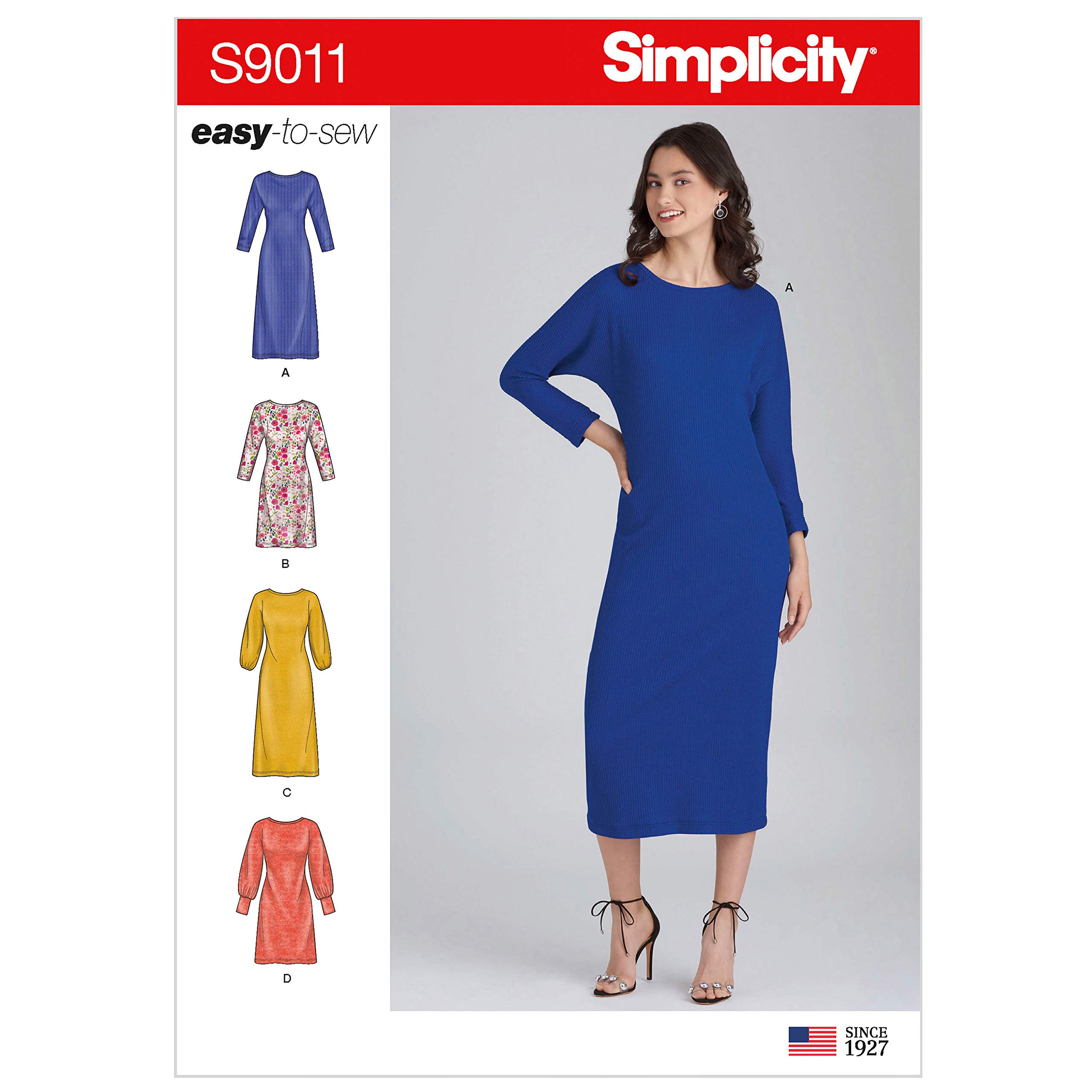 Simplicity Various Paper Pattern-Us9011r5-Misses-Dress, R5 (14-16-18-20-22)