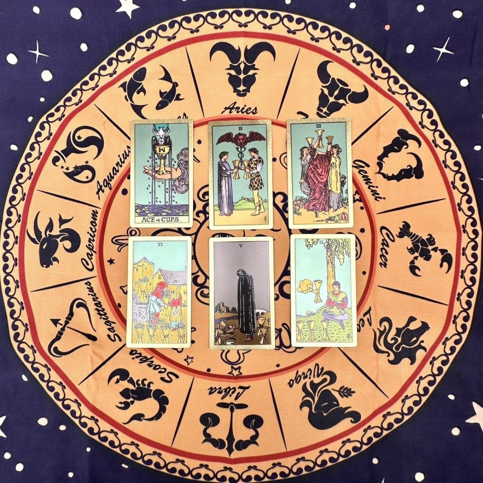 Carte de tarot classique Wet Tarot avec hexagone, étanche, 7 x 12 cm, convient aux débutants