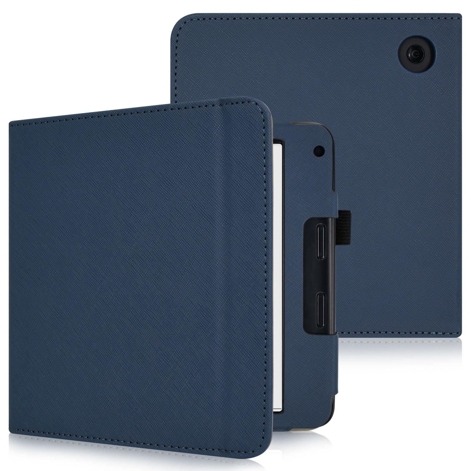 Caweet Case for Kobo Libra Colour (Model:N428, 2024 Release), Protective PU Leather Cover Compatible with 7 Inch Kobo Libra Colour eReader, Blue